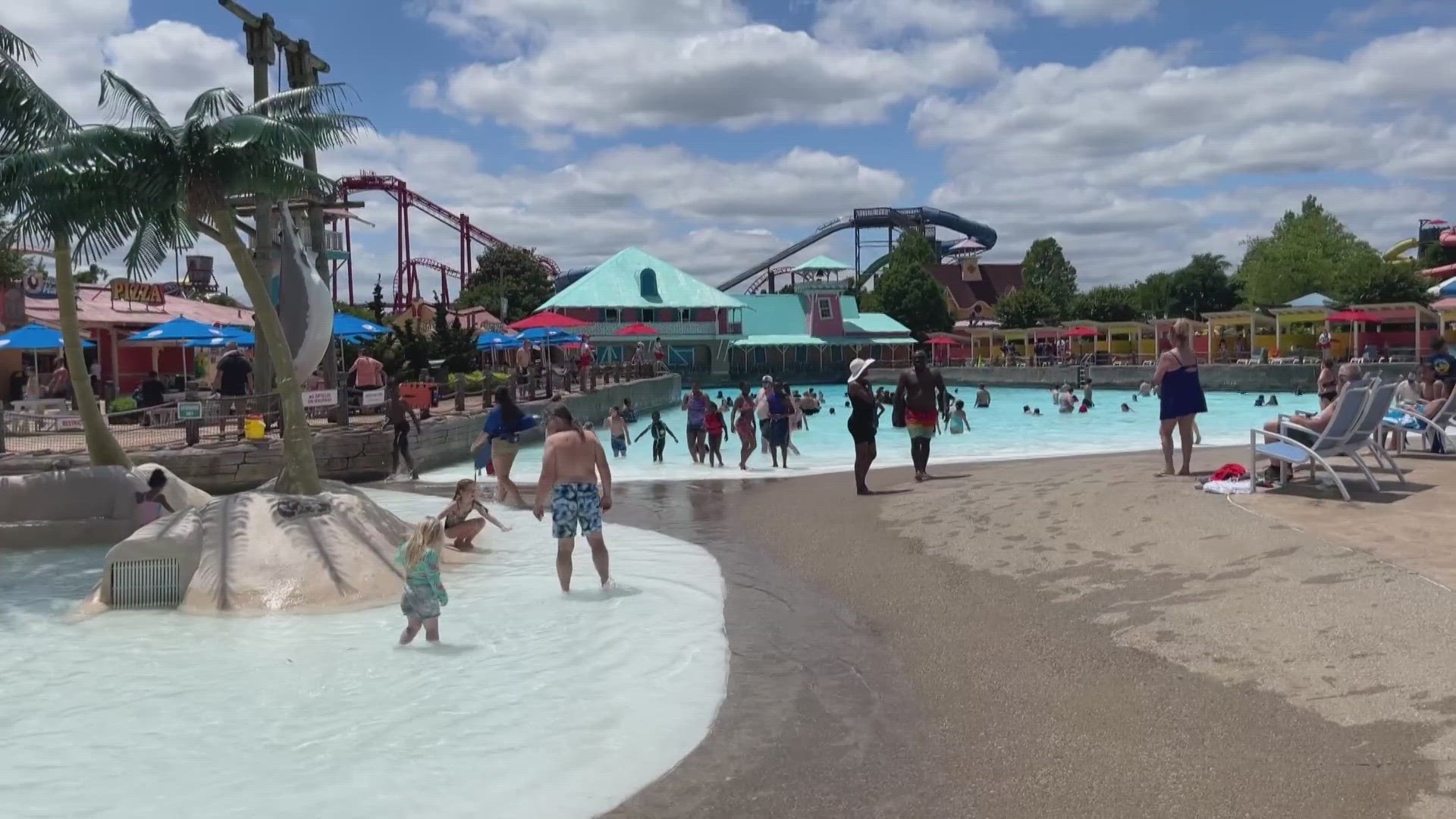 Throughout the week, the theme park has been prepping it's pools in Hurricane Bay, just in time for Memorial Day weekend.