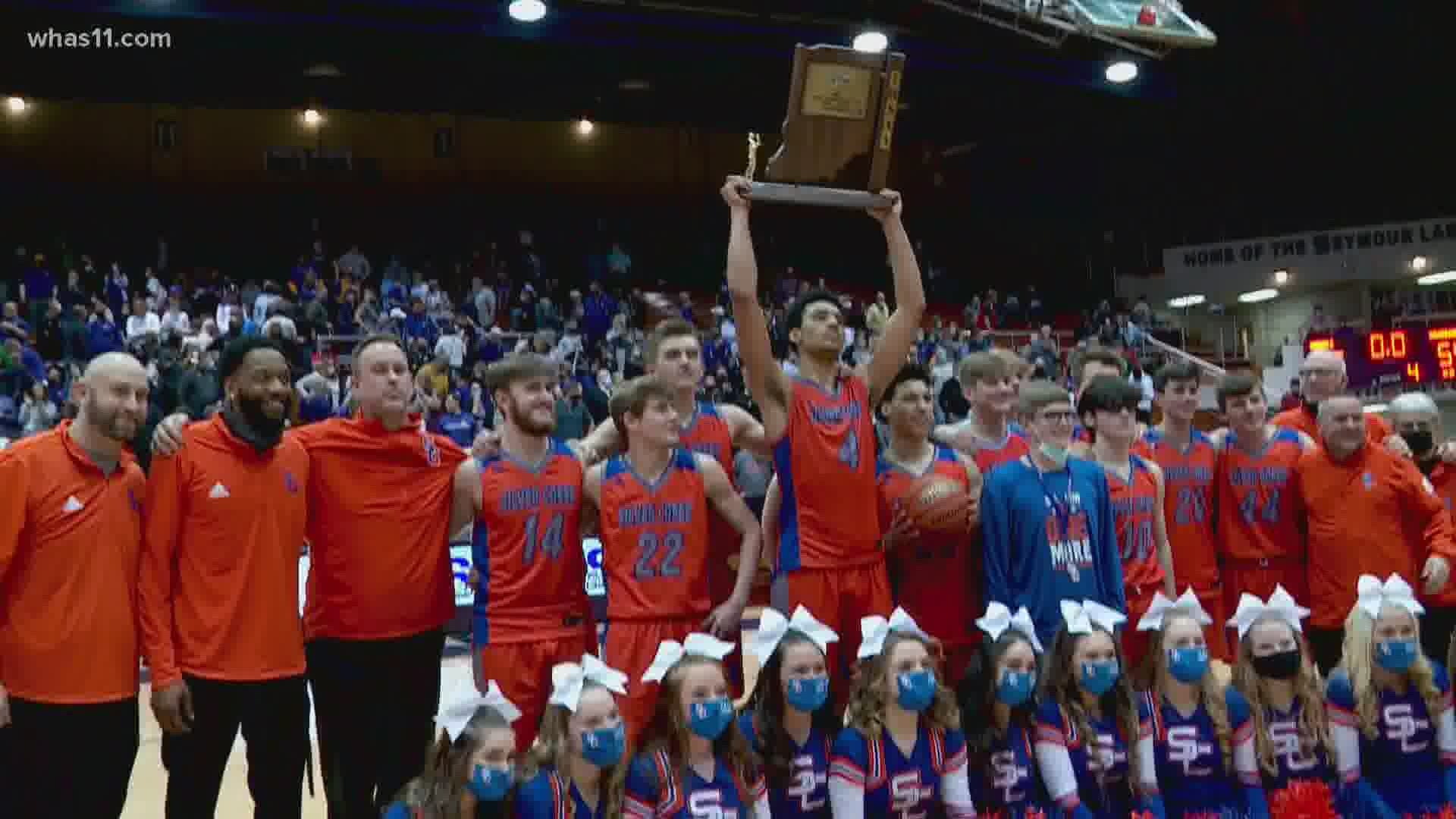The Dragons beat Guerin Catholic 54-46 to go back to the state final.