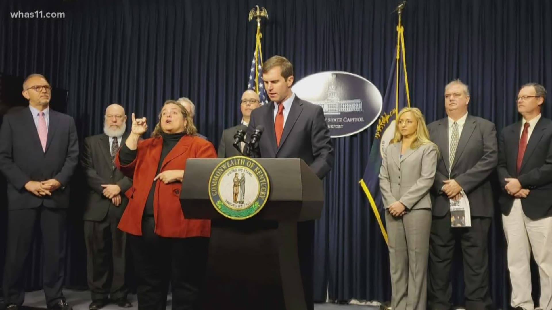 Virginia Moore is gaining attention as she helps with  Gov. Andy Beshear's daily conferences, providing interpretation for Kentucky's deaf and hard -of-hearing.