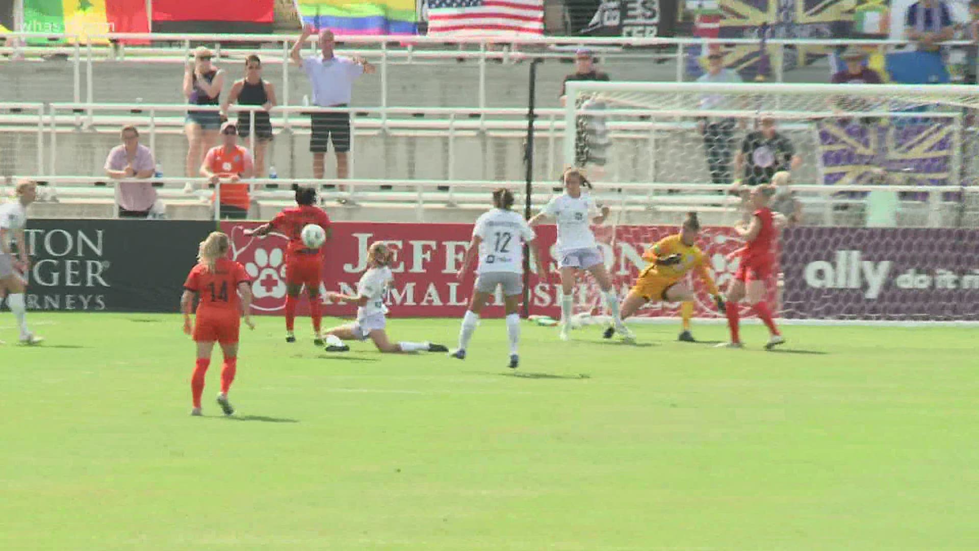 Ebony Salmon's fancy footwork led Racing Louisville FC over Houston Dash 1-0.