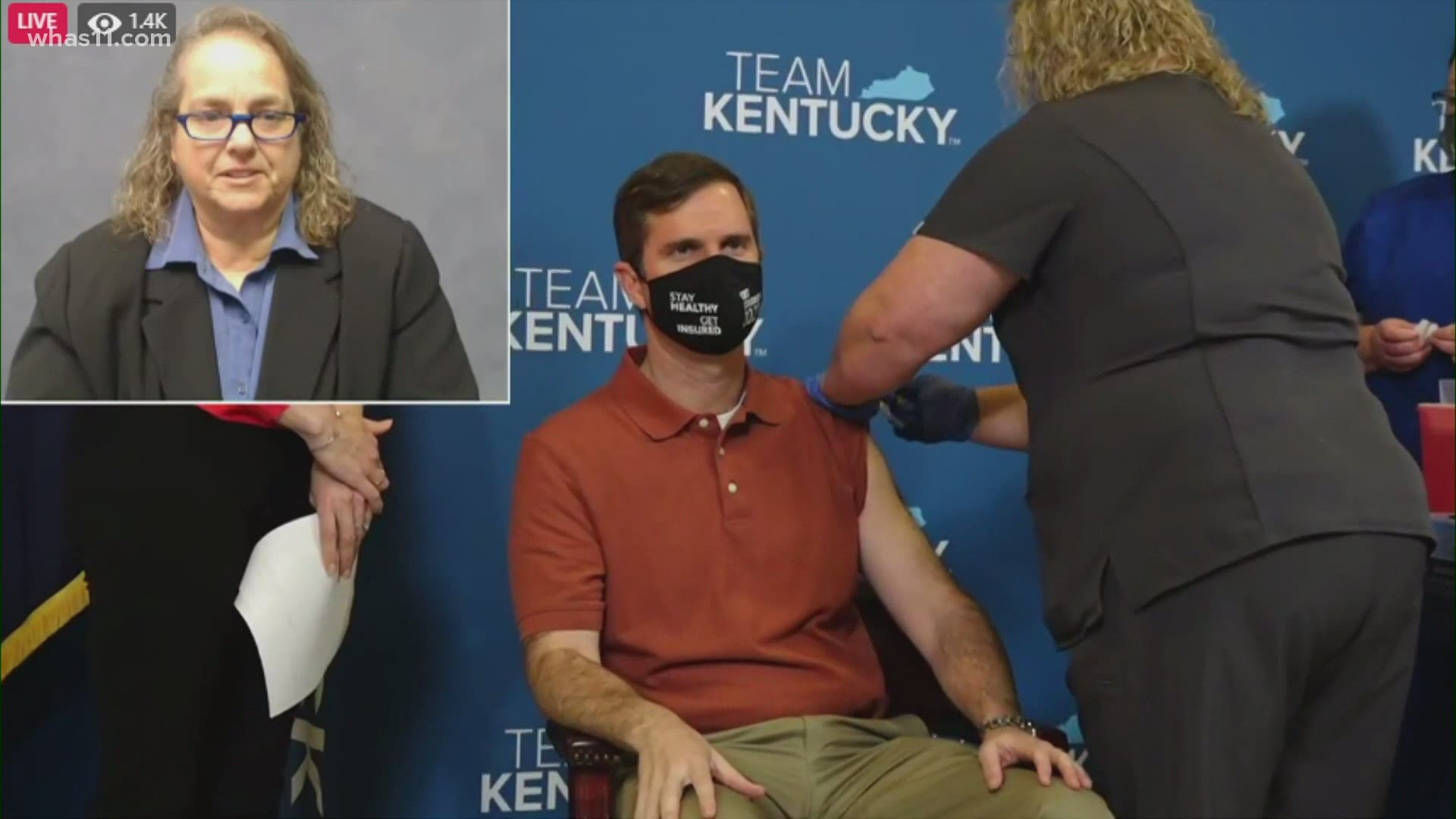 Kentucky Governor Andy Beshear and Kentucky First Lady Britainy Beshear along with several other officials got their COVID-19 vaccine Dec. 22.