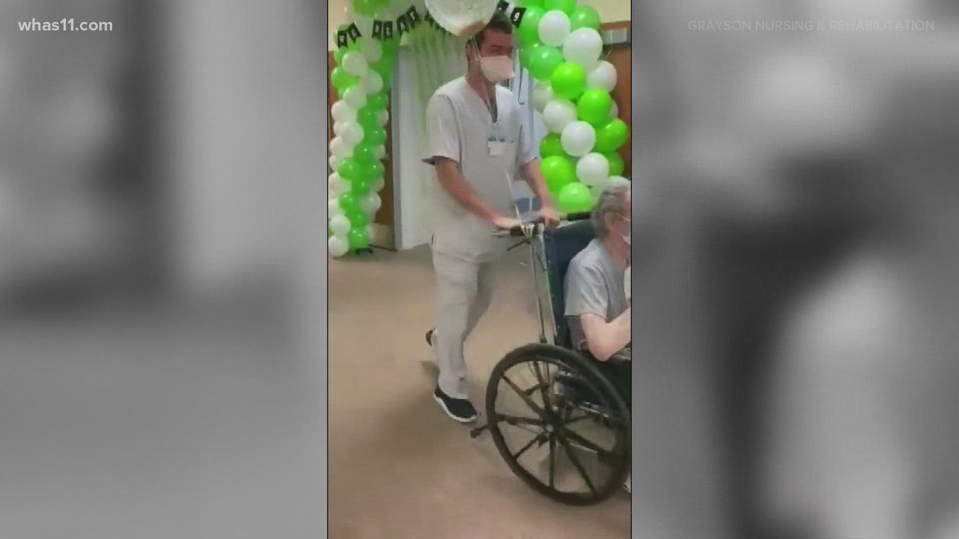 Grayson Nursing Home wanted to honor their residents by holding a special parade for those who have defeated the coronavirus.