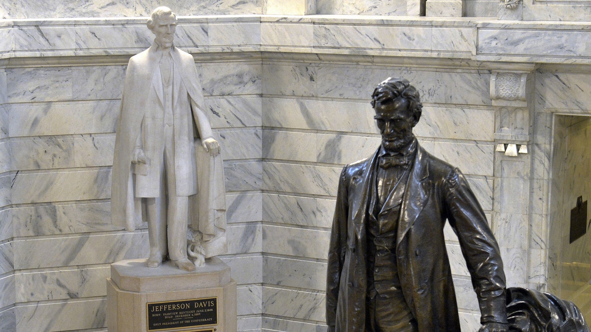 Kentucky Gov. Andy Beshear said the statue of Jefferson Davis that currently sits in the Capitol rotunda should be taken down.