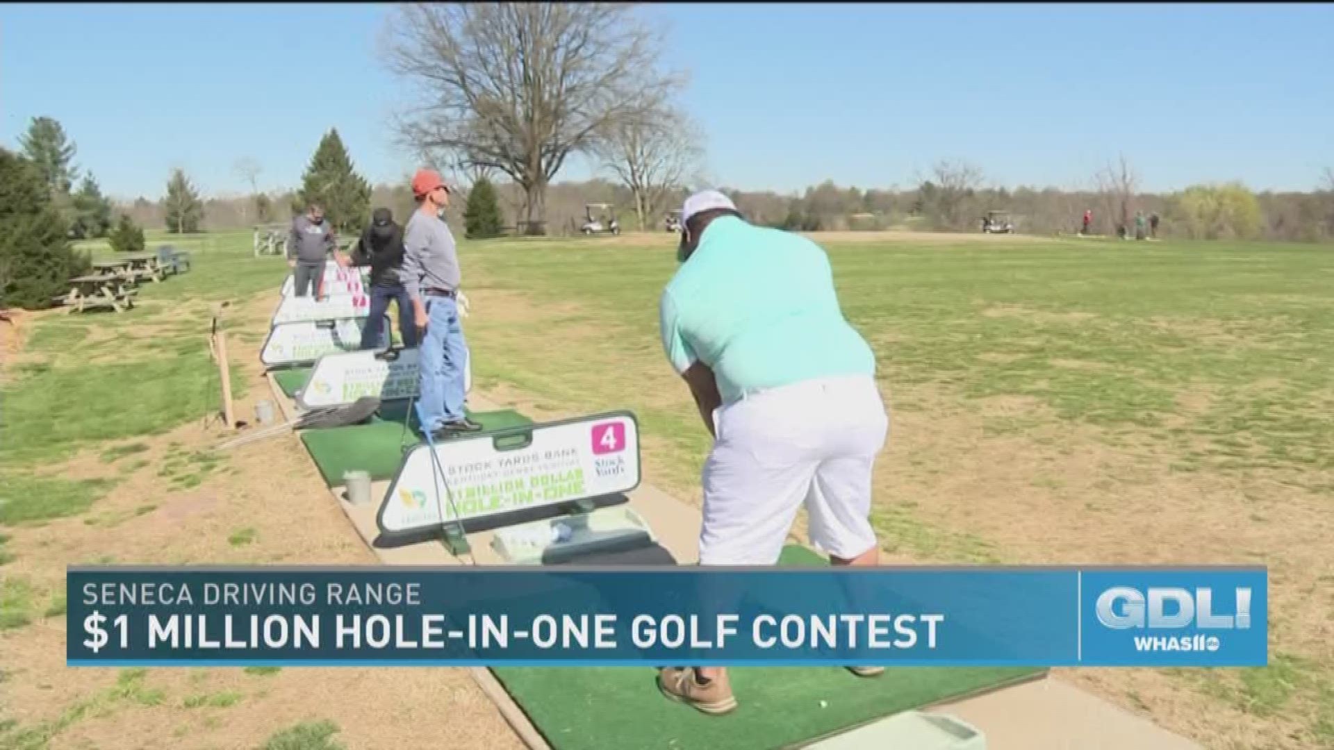 The hole-in-one contest, held at the eighth hole of the Seneca Golf Course, is an annual part of Derby festivities.
