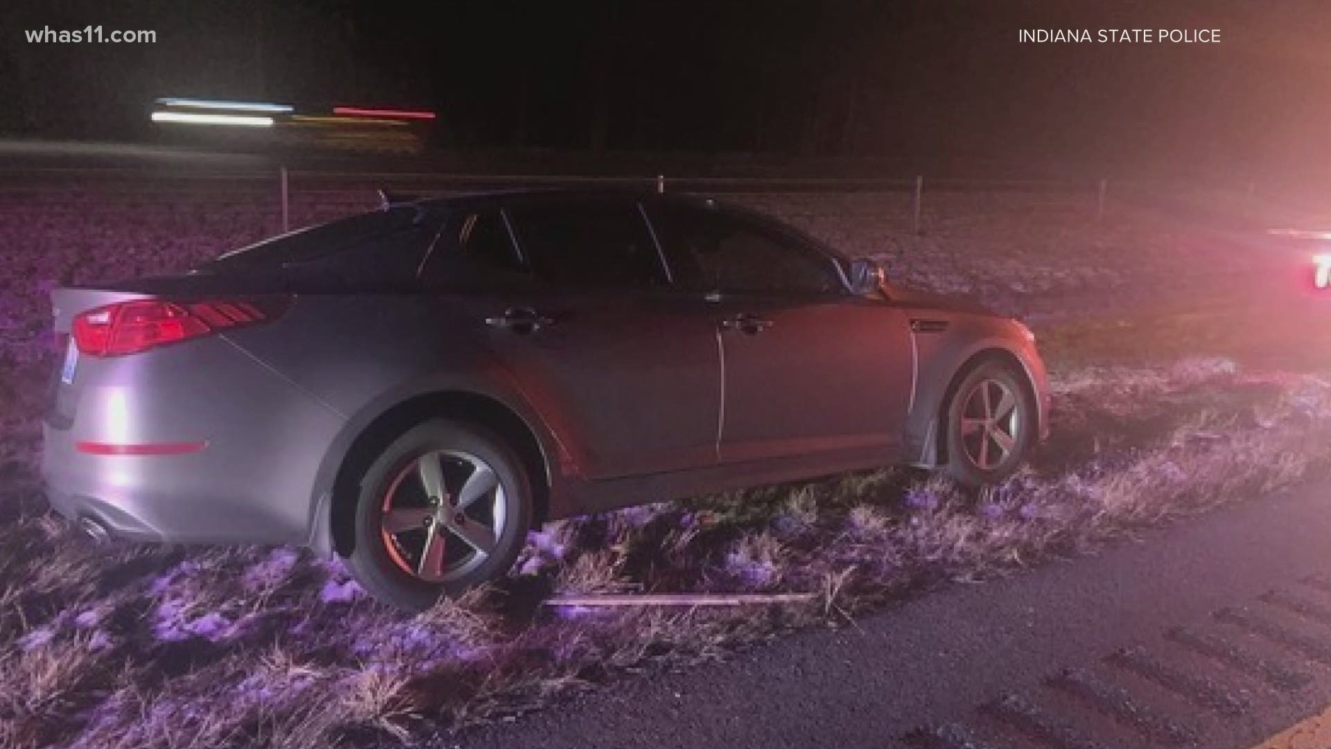 Police say multiple stolen firearms were found in the stolen car. An ISP Trooper was struck during the pursuit and was treated for minor injuries.