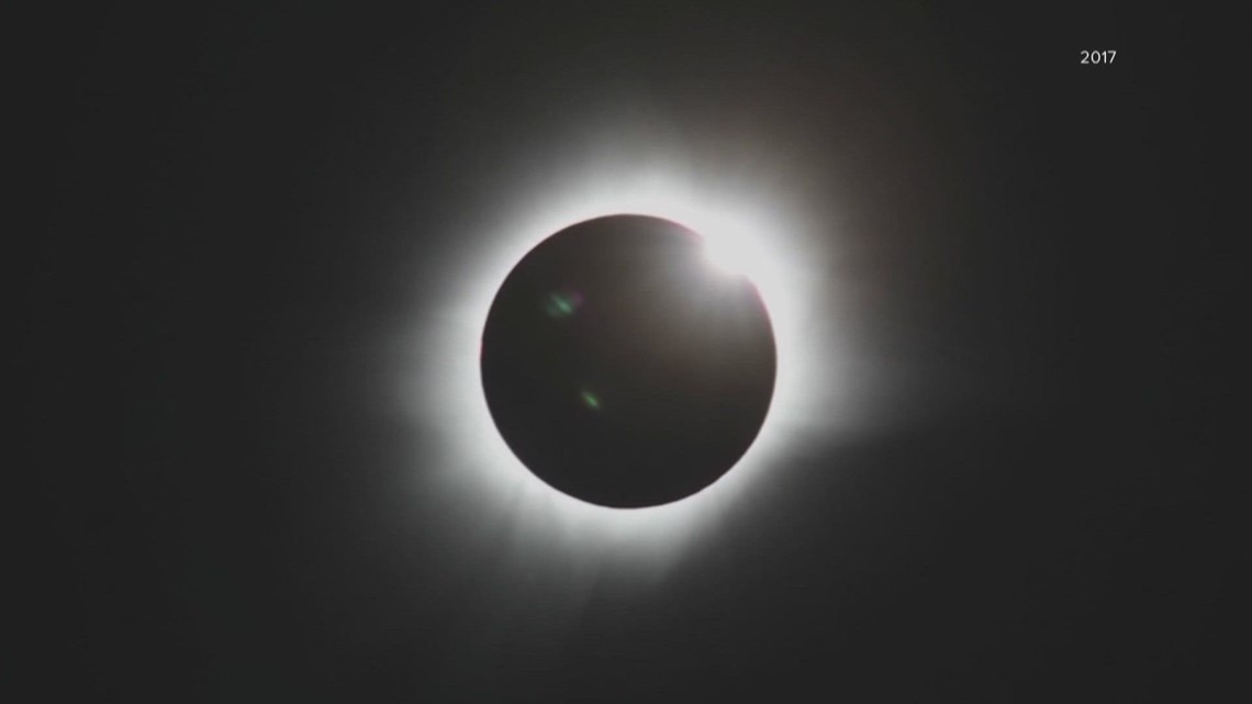 What type of solar eclipse will be visible on April 8?