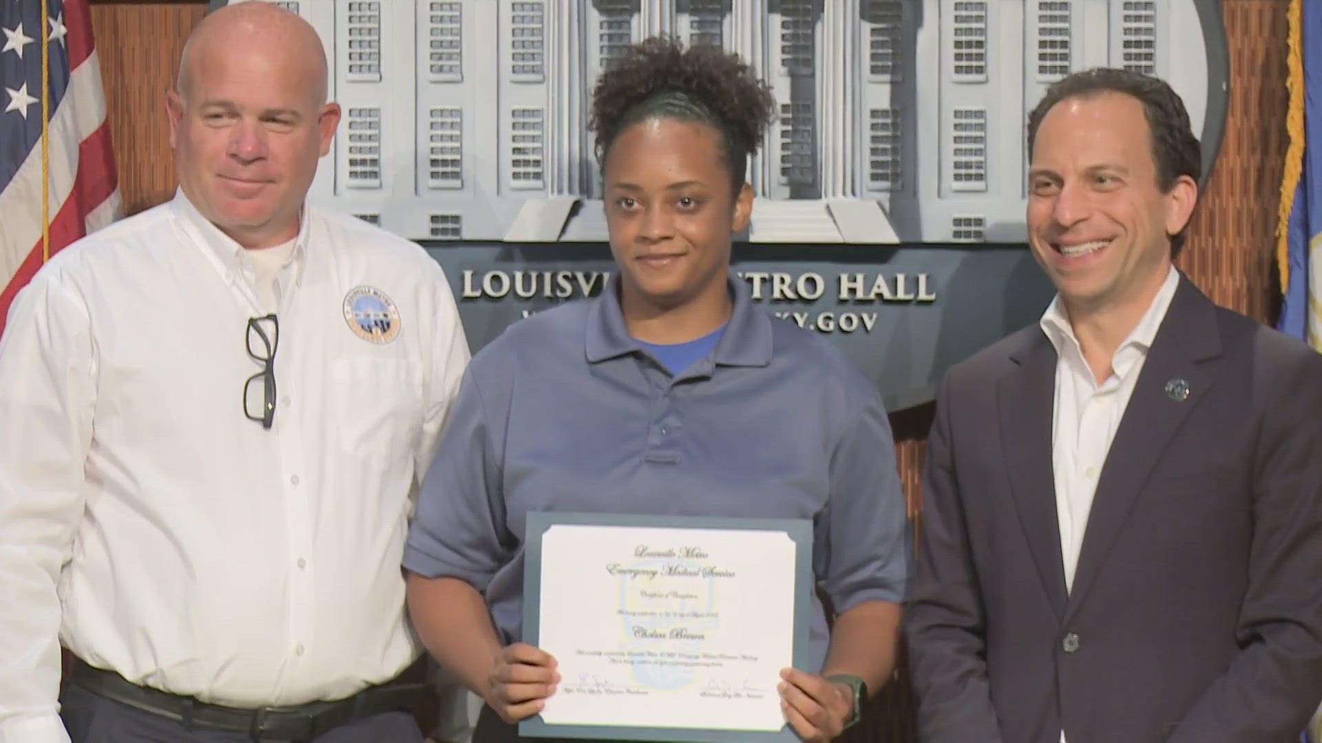 Nine people gradudated in Louisville Metro Emergency Medical Services Academy's 15th class.