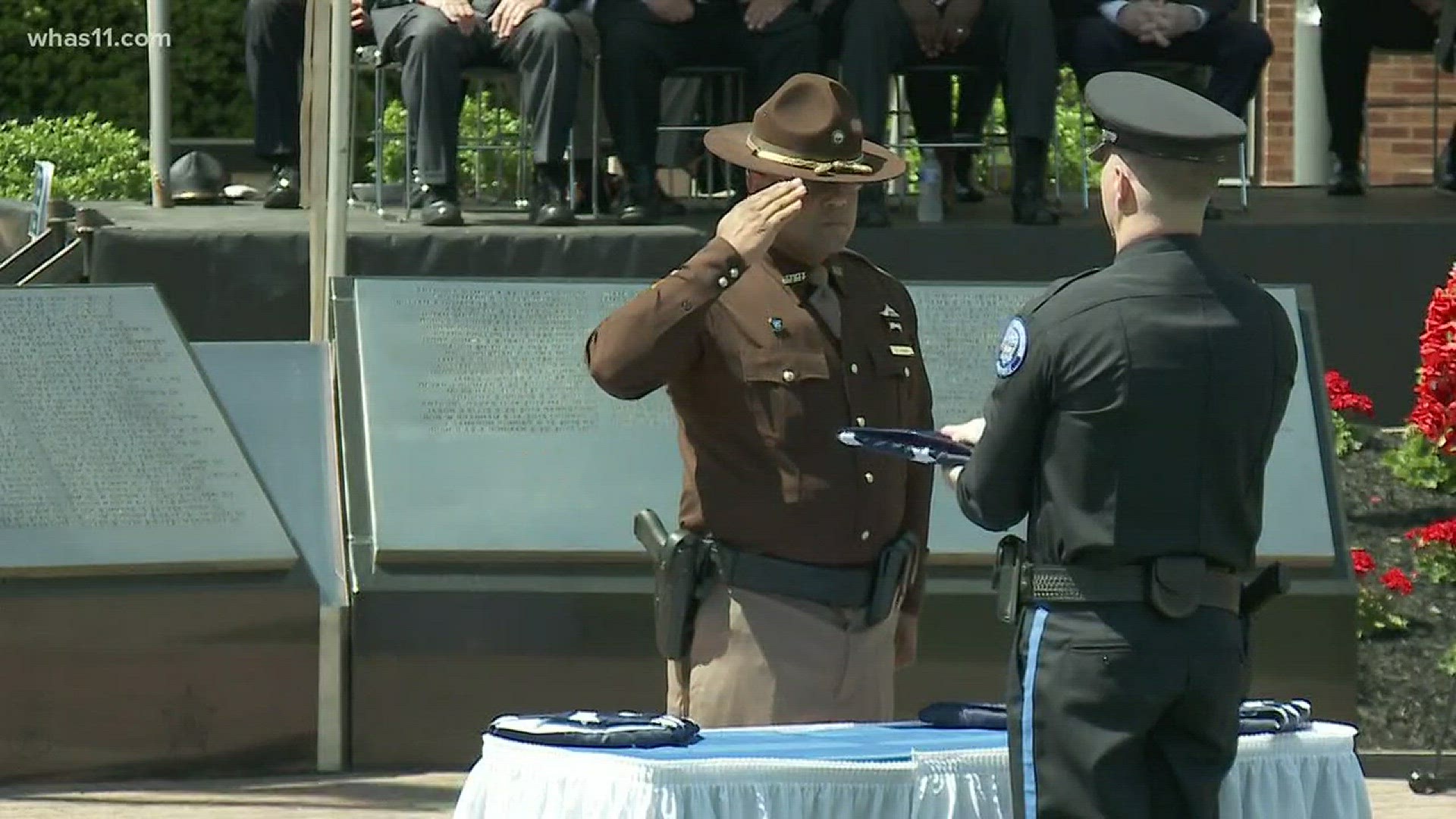 Fallen Louisville officers, Nick Rodman and  James Harrison,  were honored this morning in richmond, kentucky.