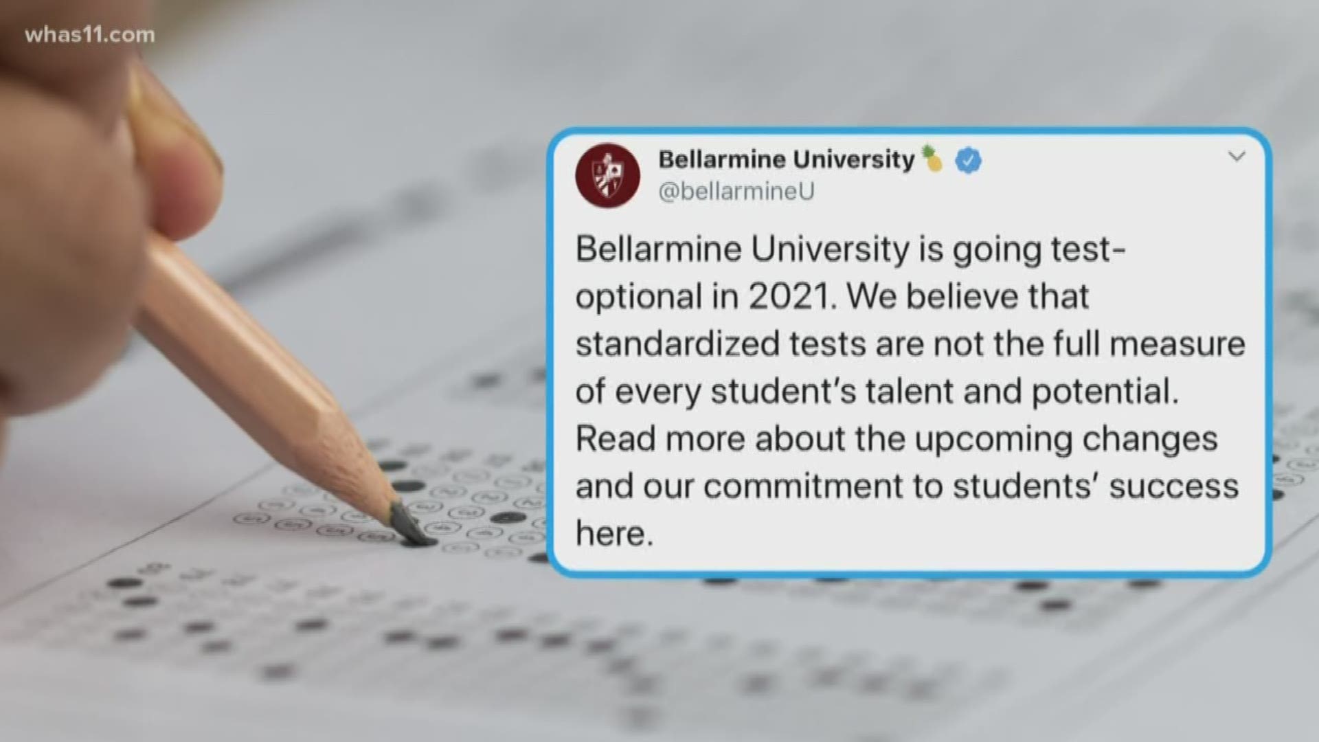 The school said standardized tests do not fully measure the talent and potential of every student.