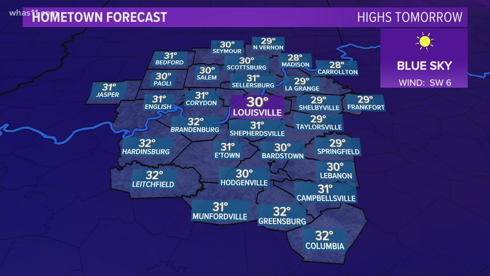 Friday Snow Ends With A Sunnier Weekend Coming Whas11 Com