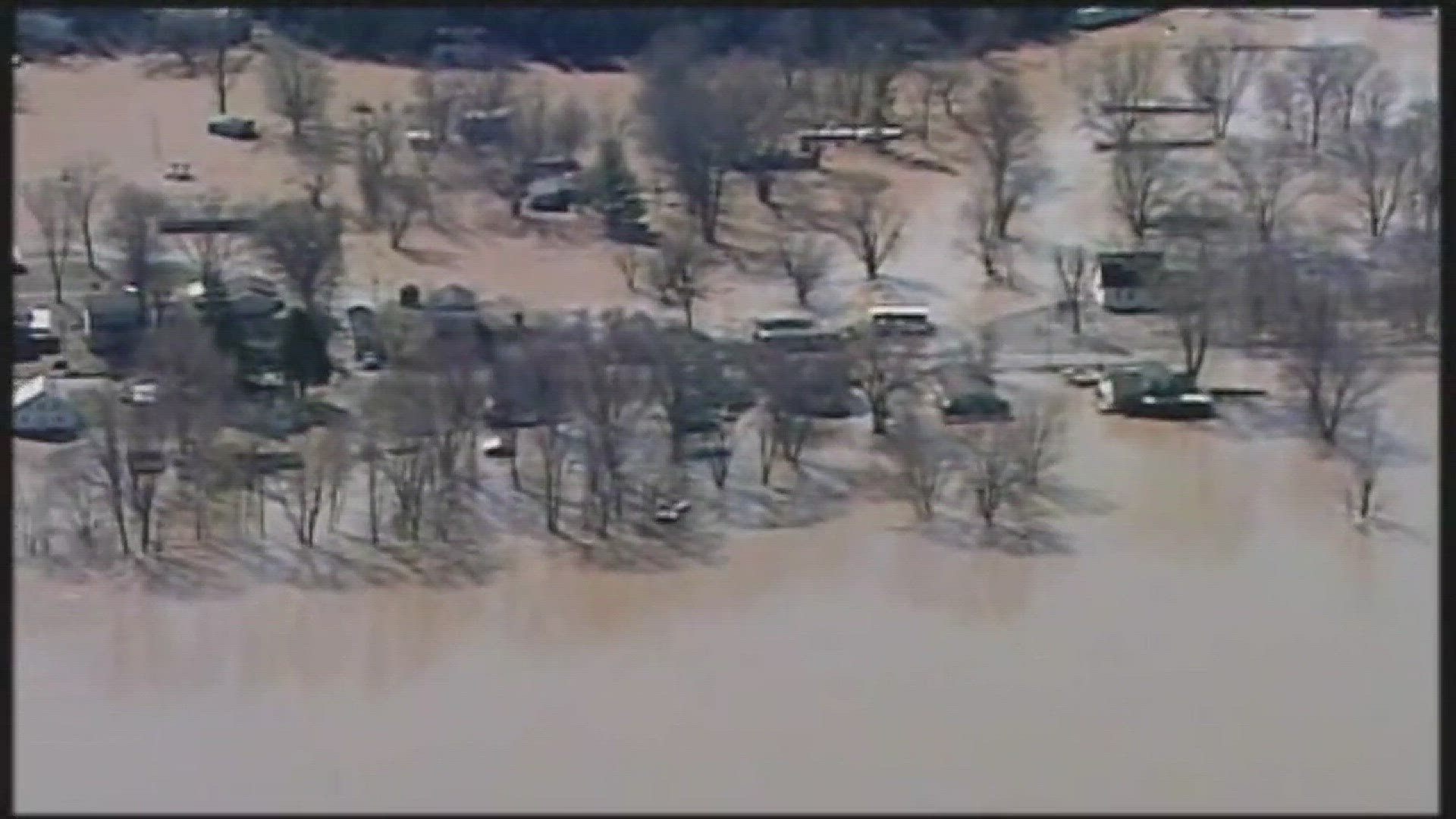 SKY11 was over the flooding in the Milton, Ky. and Madison, Ind. areas on Feb. 26.
