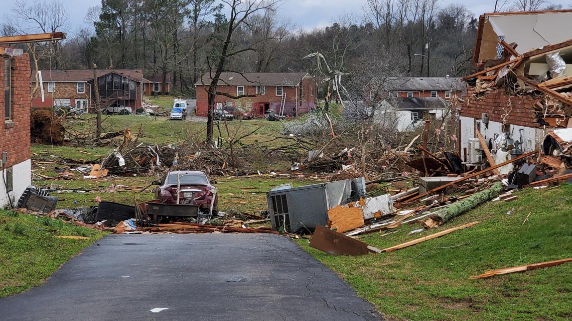 PHOTOS Tornado damage in Nashville neighborhood