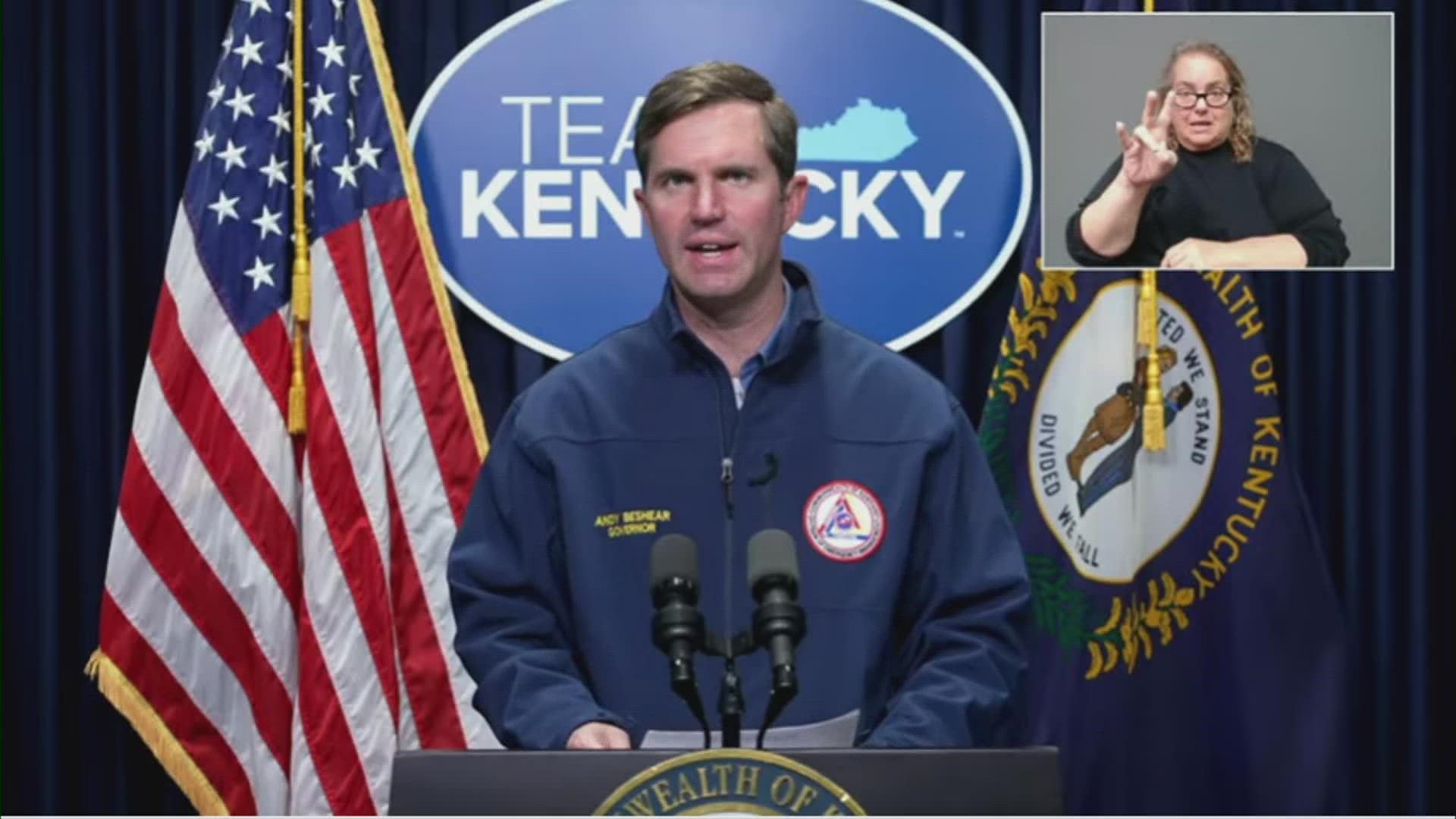 Andy Beshear said despite the devastating tornadoes that have ravaged the area, COVID-19 cases are still on the rise in the commonwealth.