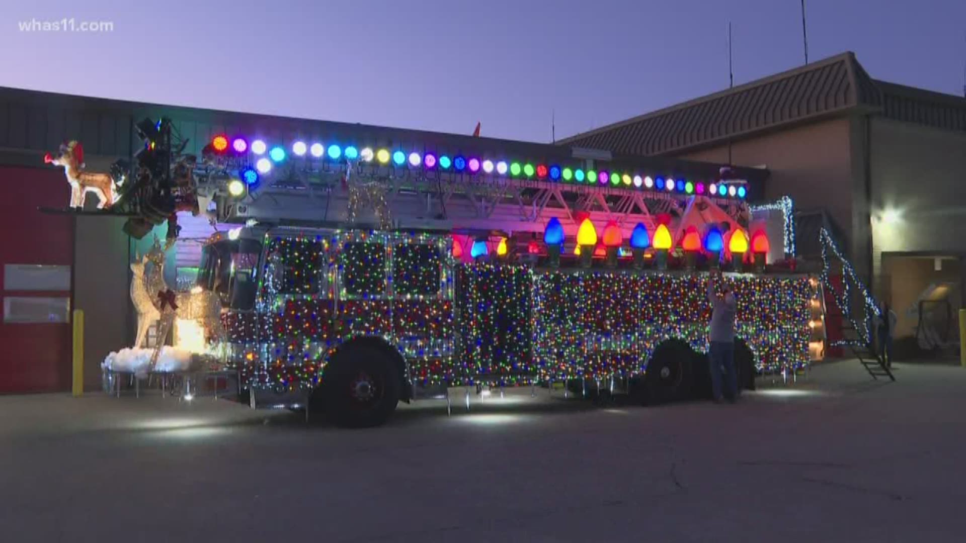 Over the next few weeks, Santa will ride the truck to local neighborhoods to visit with children.