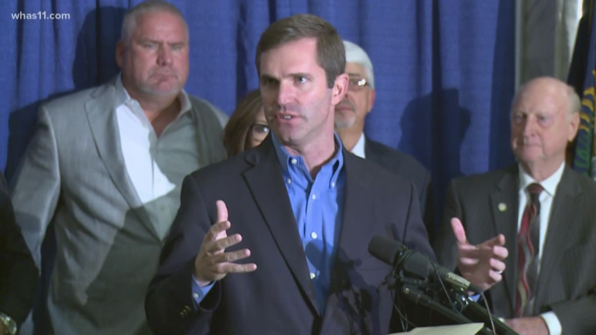 On his first official day as governor-elect Andy Beshear held a press conference about his transition team.