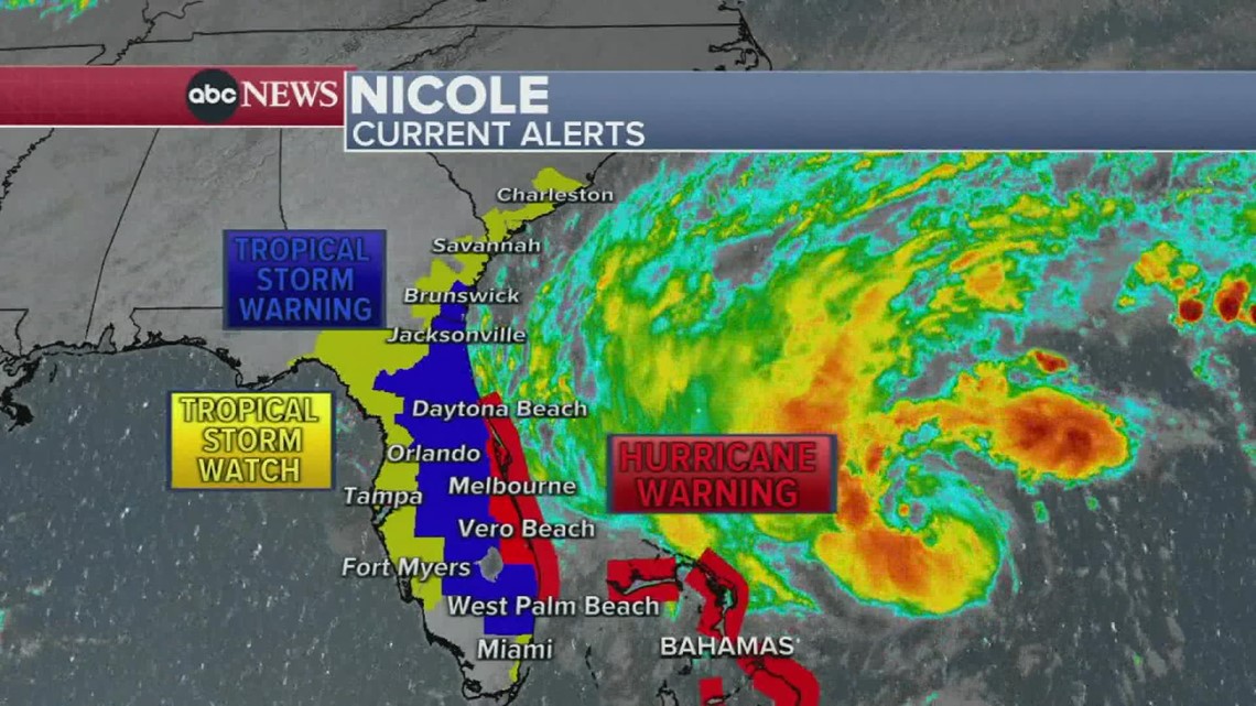 Tropical Storm Nicole could intensify into rare November hurricane