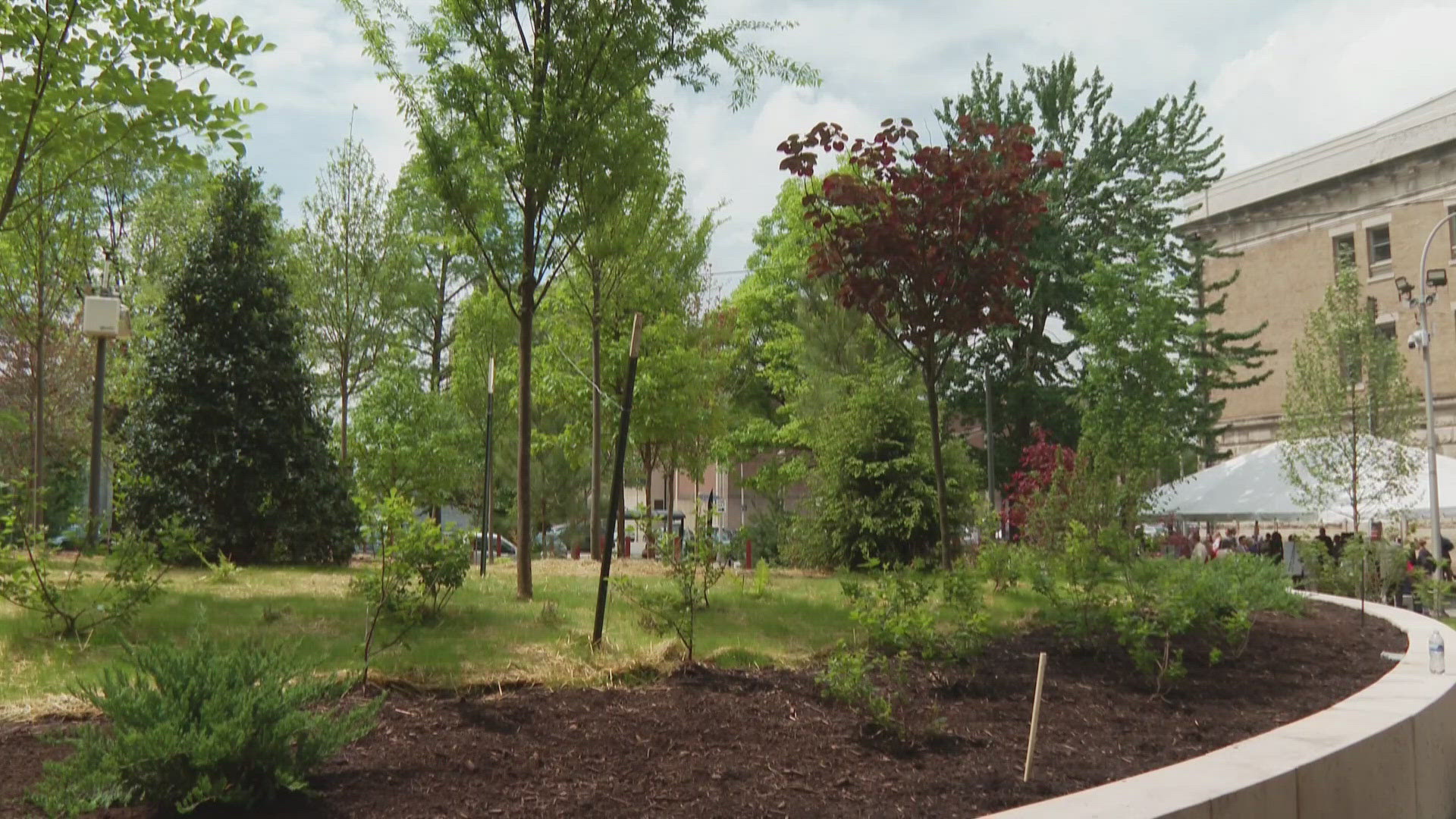 UofL’s Envirome Institute has a 30-year lease to use Founders Square as an outdoor public laboratory. 