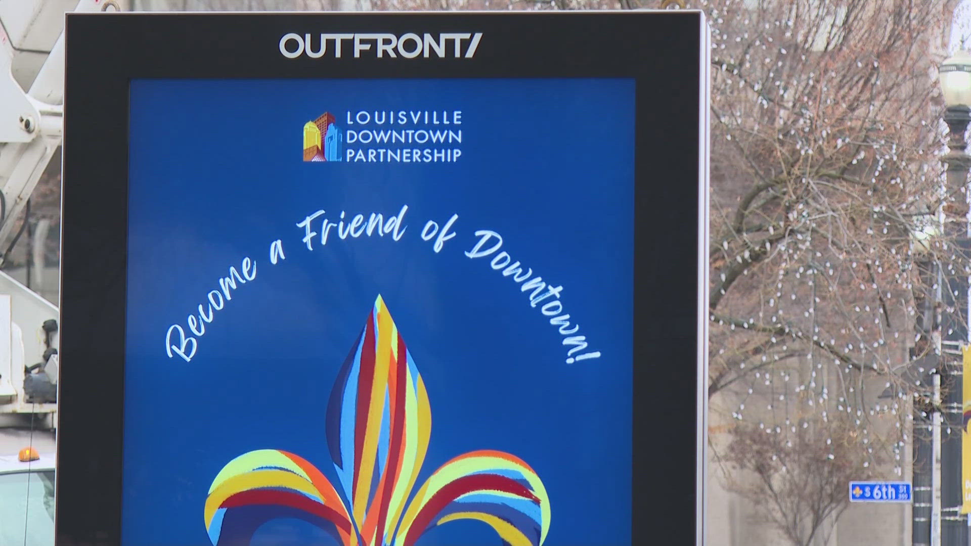 The Louisville Downtown Partnership unveiled the kiosks on Tuesday.