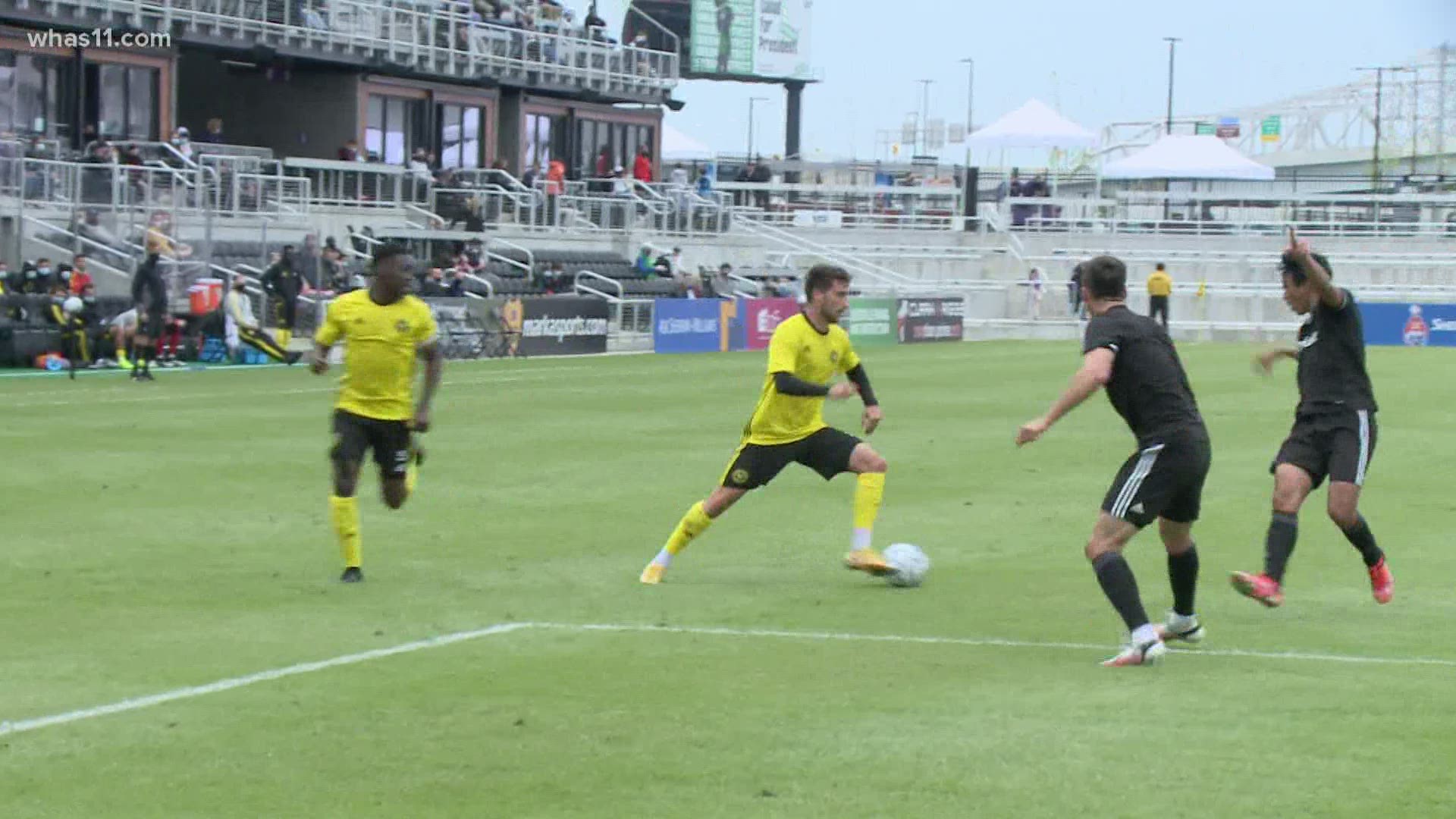 LouCity beats their rival the Pittsburgh Riverhounds 2-0 during preseason action.