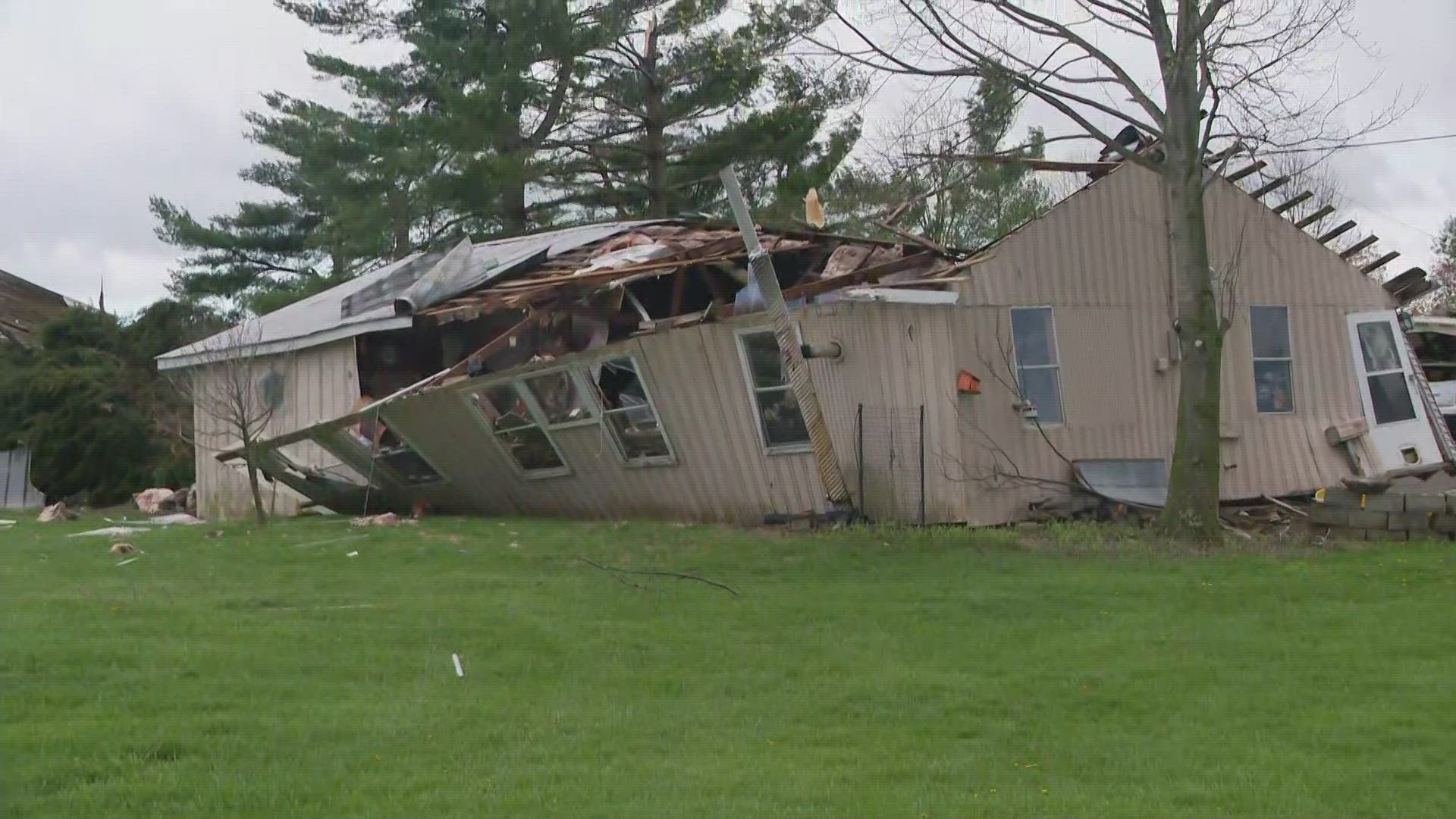 When surveying storm damage, NWS crews use a number of factors to determine what kind of storm produced damage in any given area.