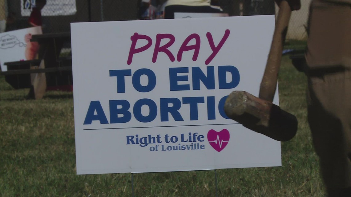 Pro-life rally held in Louisville supporting abortion decision