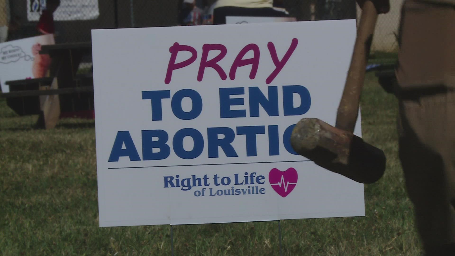 Right to Life Louisville had a rally planned weeks before the SCOTUS ruling. They said they are glad to have measures where there are less abortions.