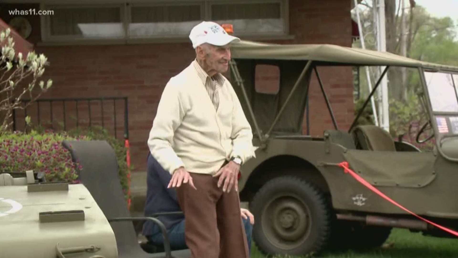 Despite social distancing taking over our daily lives, Honor Flight Bluegrass found a way to salute one of their own.