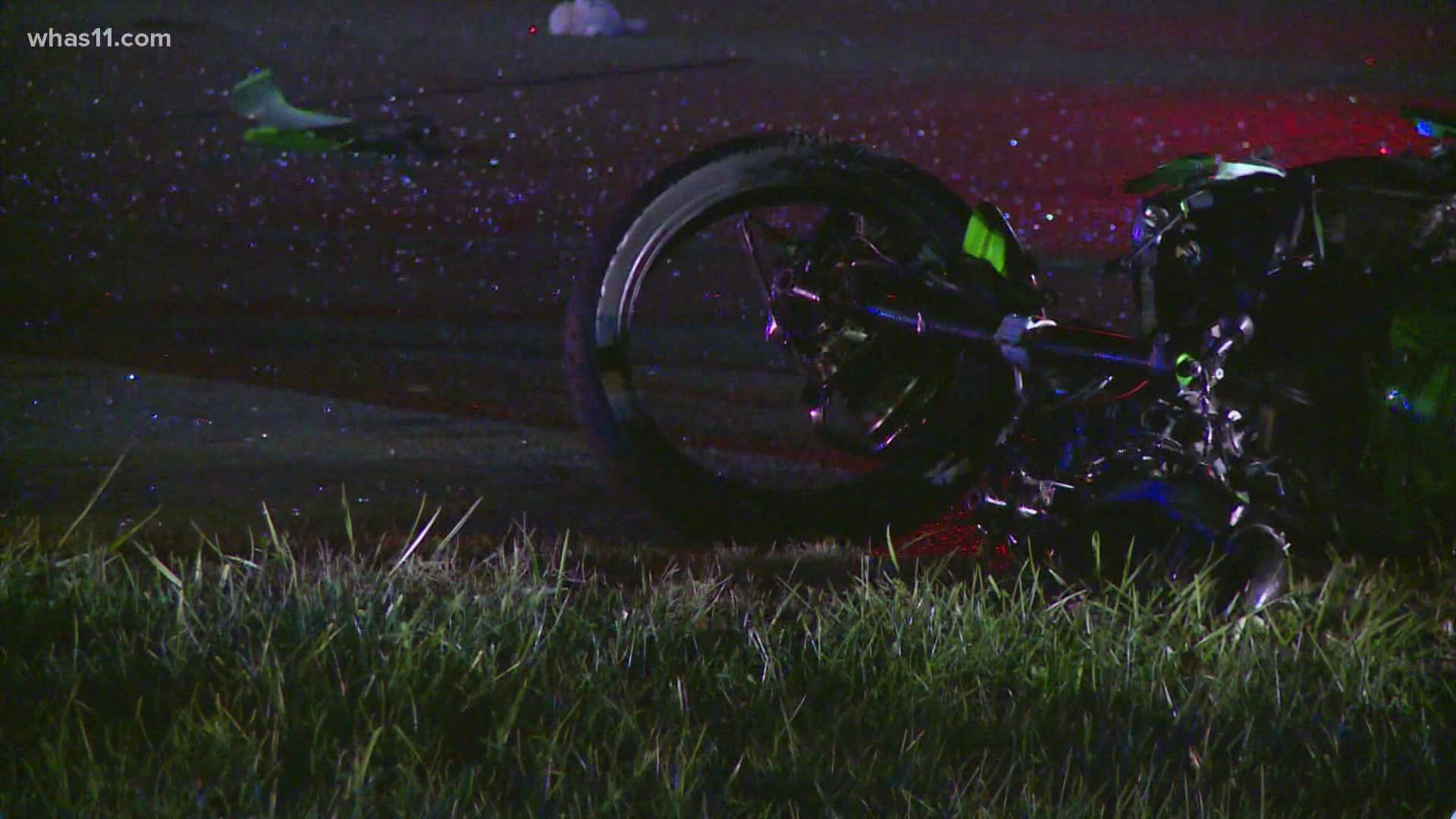 Police said a motorcyclist was killed after colliding with a car near Raggard Road Sunday evening.