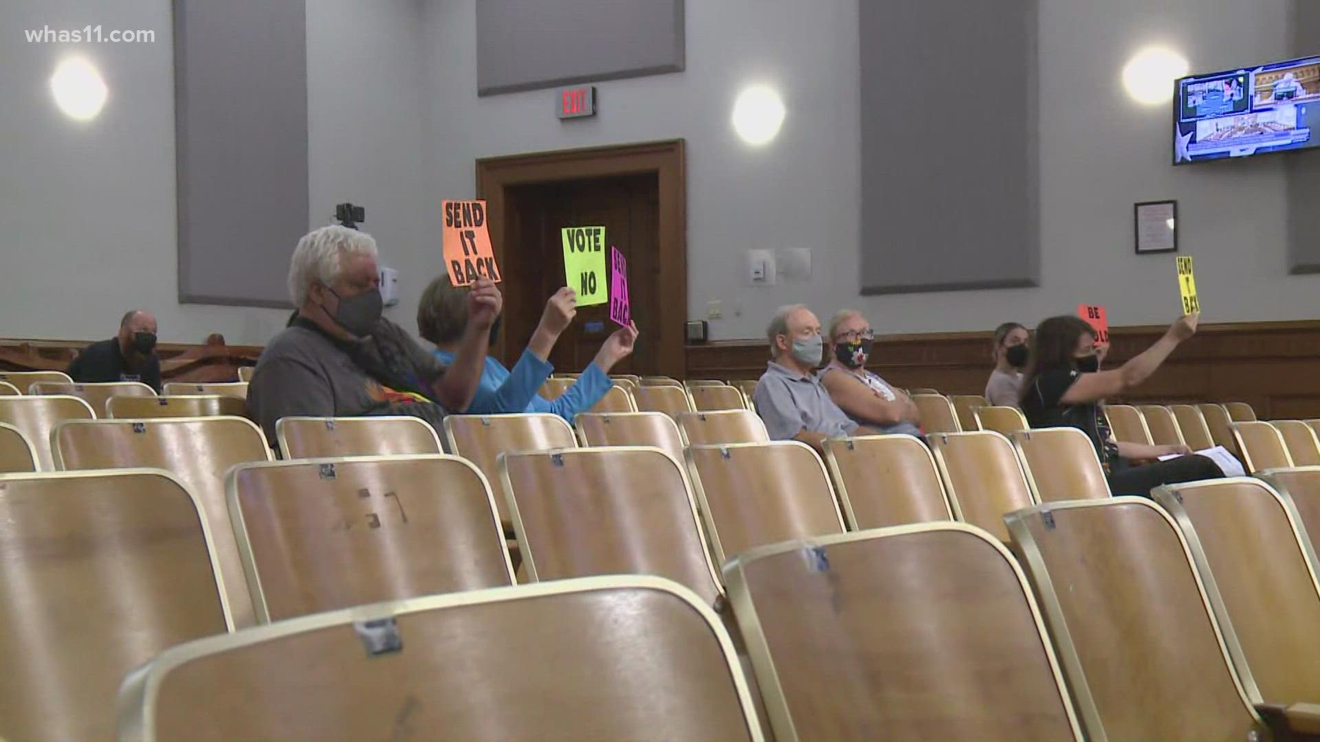 As LMPD union members vote on a tentative contract with the city, the public got their first opportunity to weigh in on the proposal and opinions are mixed.