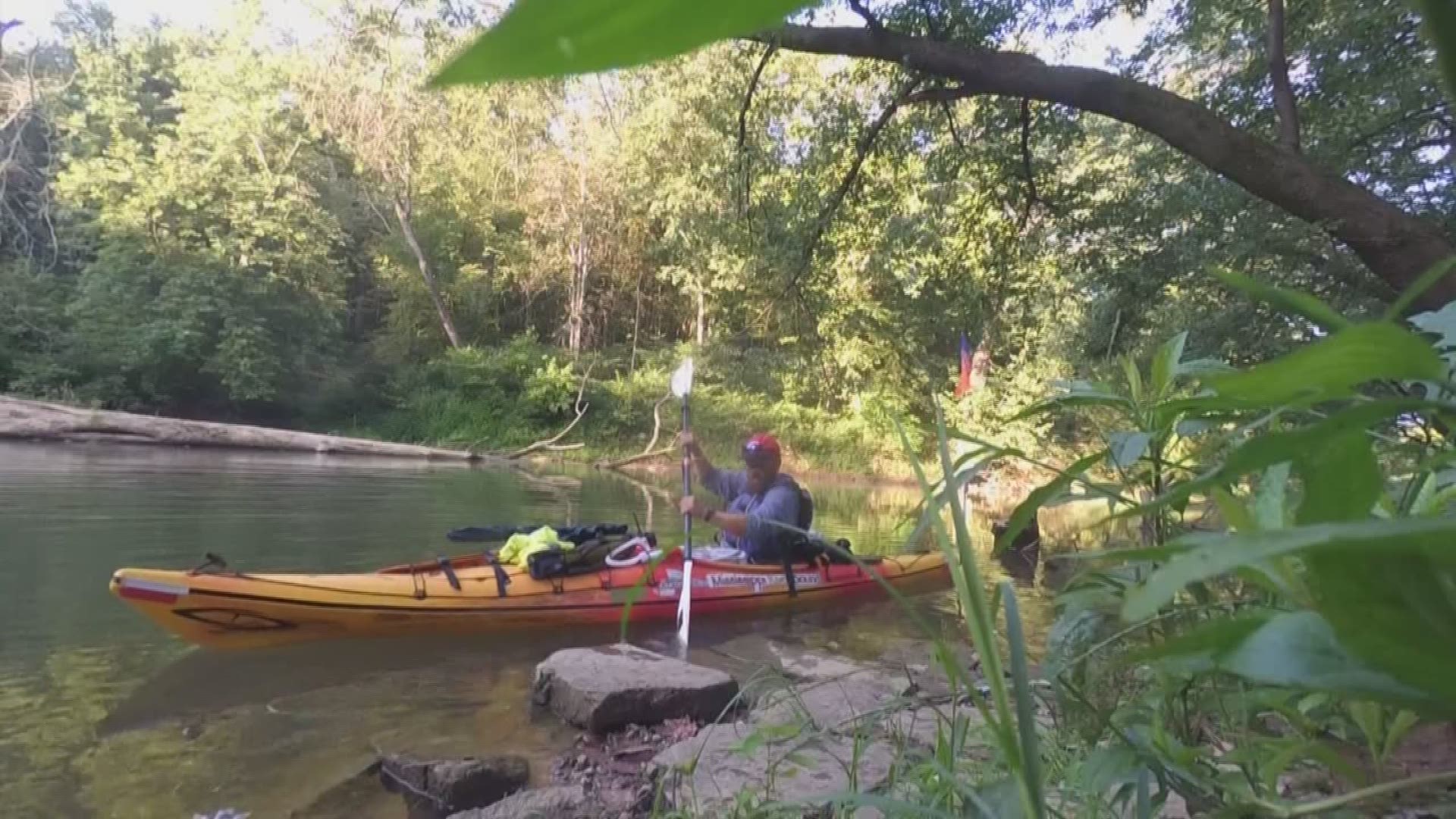 Joseph Solomon has paddled all the way from Pittsburgh, and his journey for mental health awareness is only half over.
