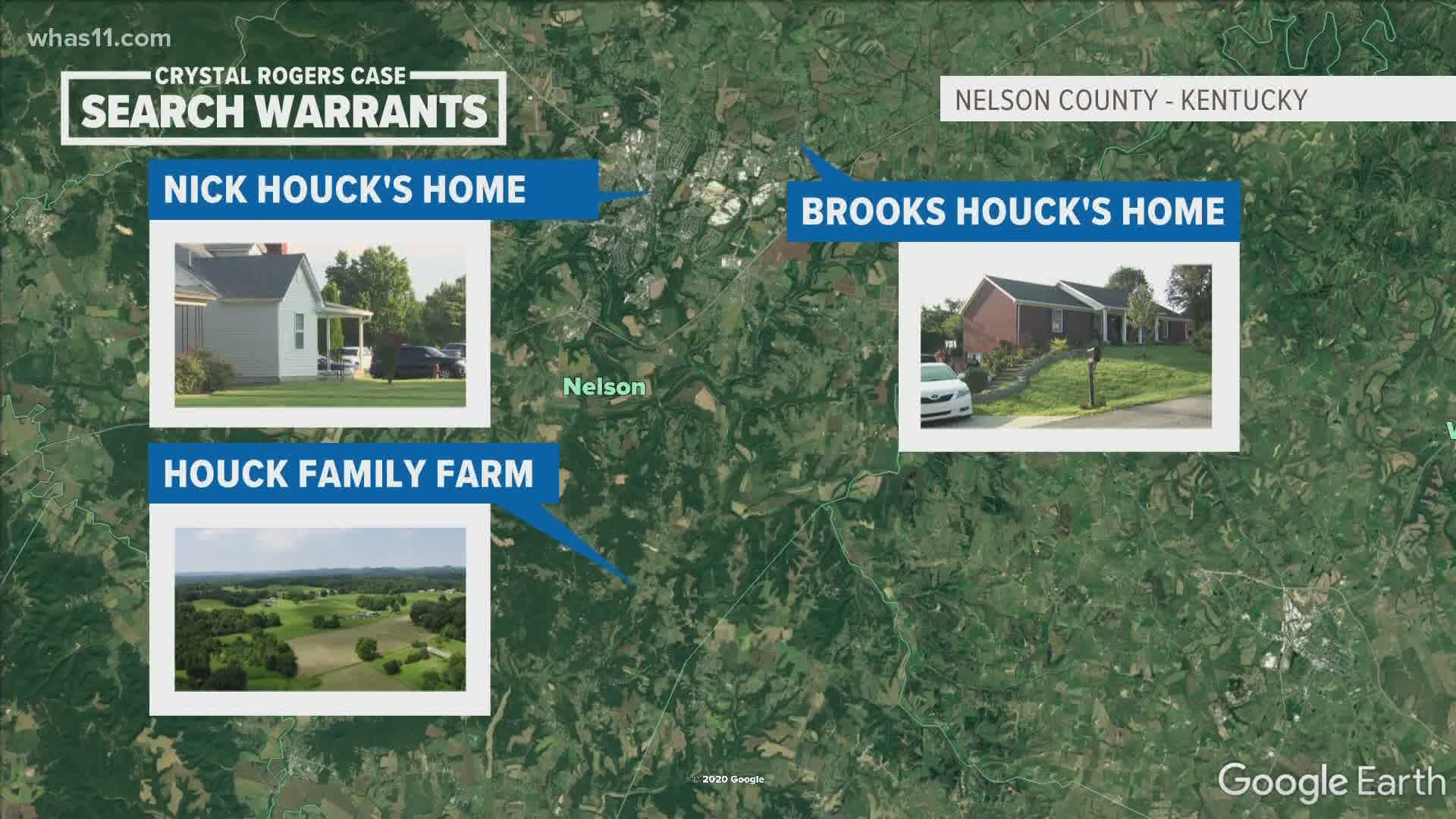 Remains were found just a few miles away from the Houck family farm where Crystal Rogers was last seen.