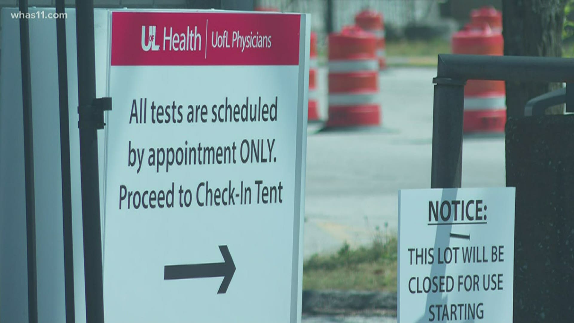 So far, University of Louisville Health has tested 307 patients at its drive-thru testing site, with 36 tests coming back positive.