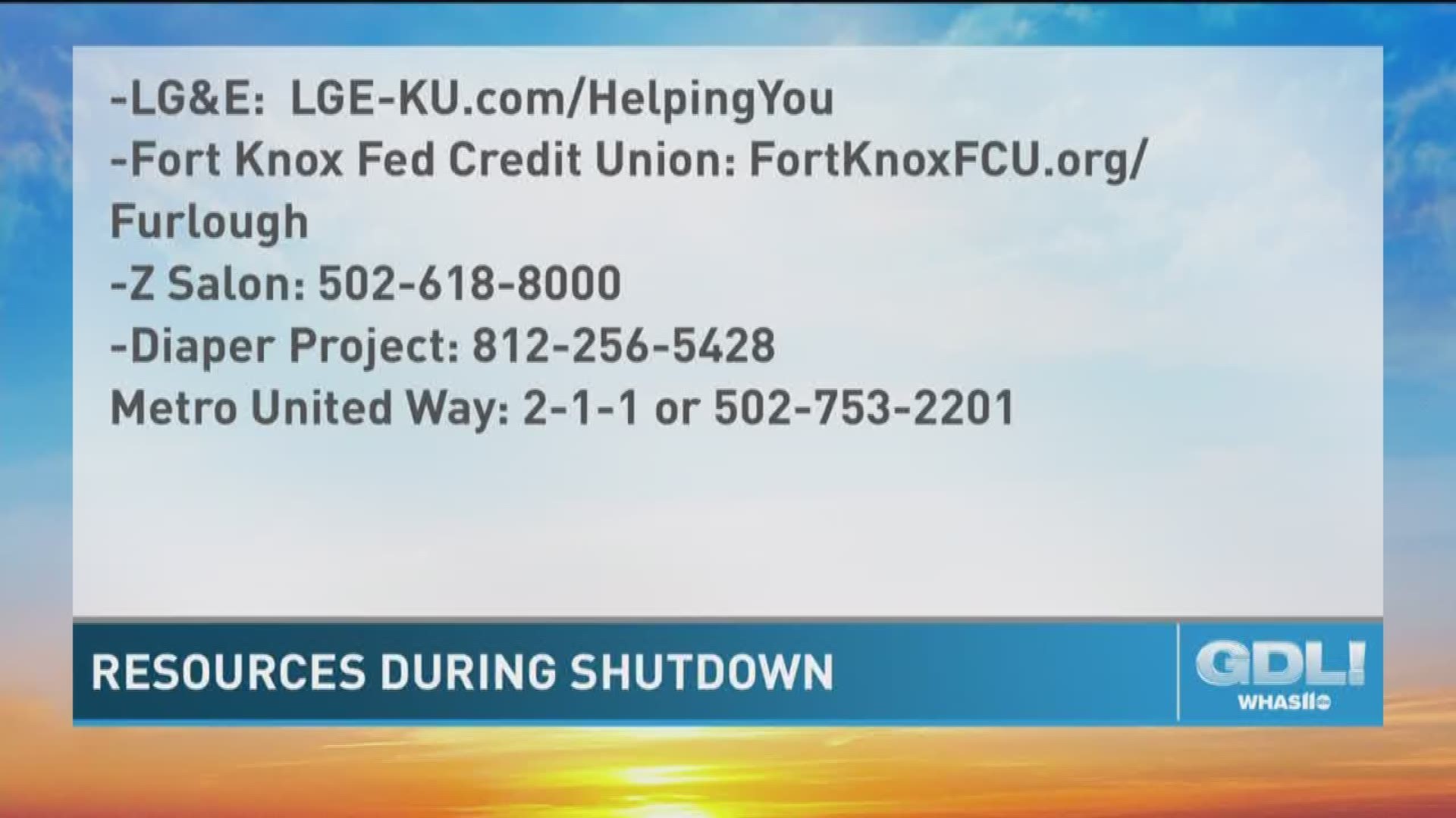 If you have been affected by the government shutdown, there are resources available to provide some relief.