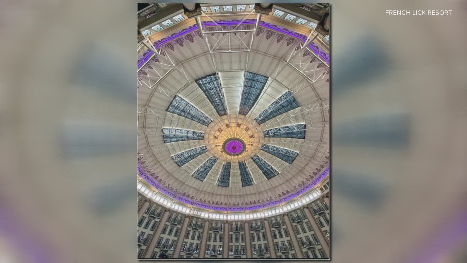 The hailstorm damaged 12,000 square feet of the historic atrium's glass panels.