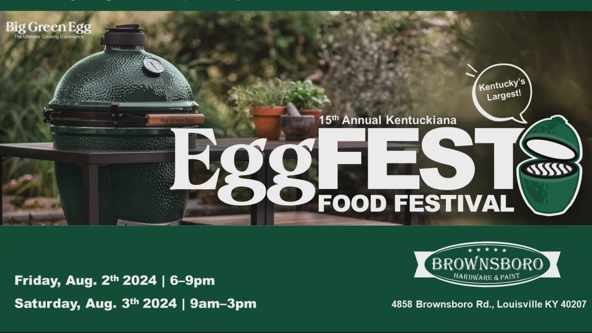 15 annual Big Green Eggfest kicks off Friday and Saturday in Louisville