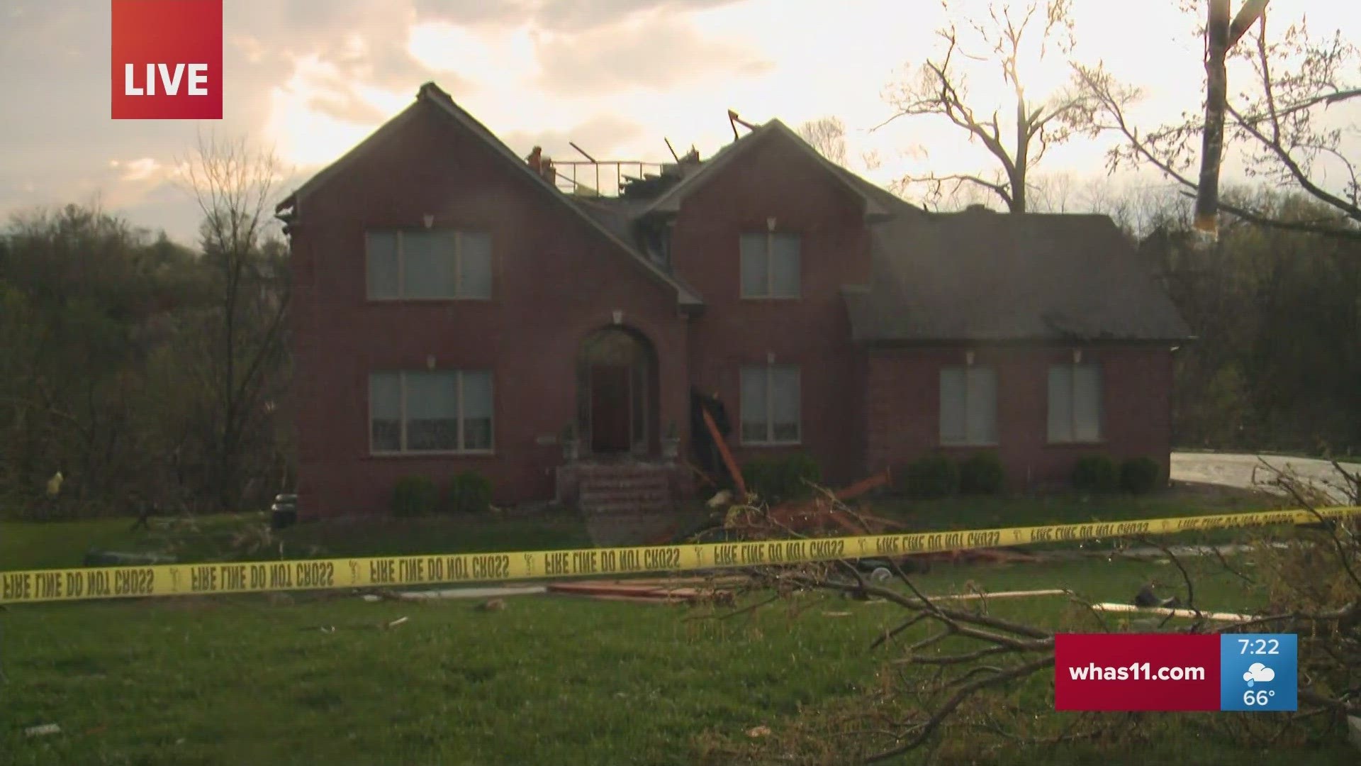 The North Oldham fire chief said the people he's talked to were all sheltering in a safe space when the storms hit.