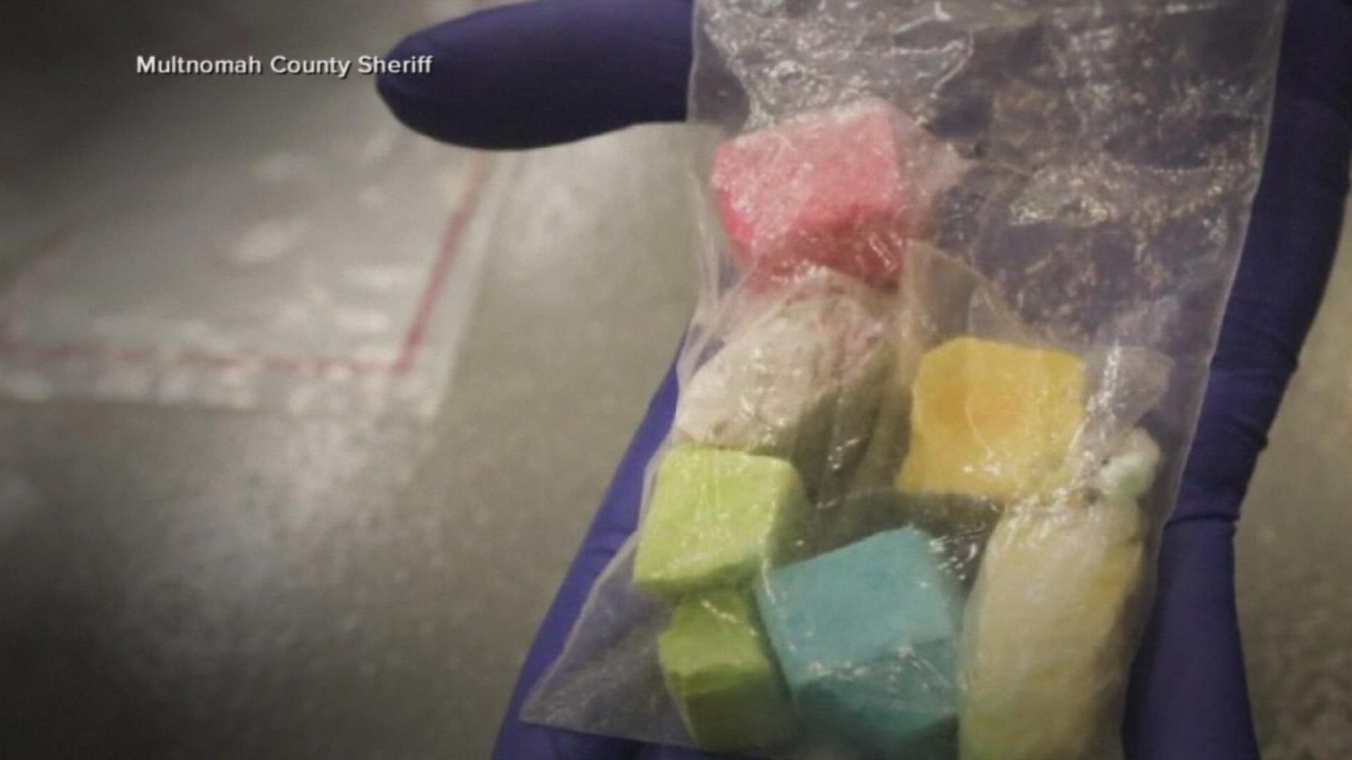 The DEA is issuing a warning on rainbow colored fentanyl. Being disguised as colorful candy or sidewalk chalk for kids, seized by authorities in at least 18 states.