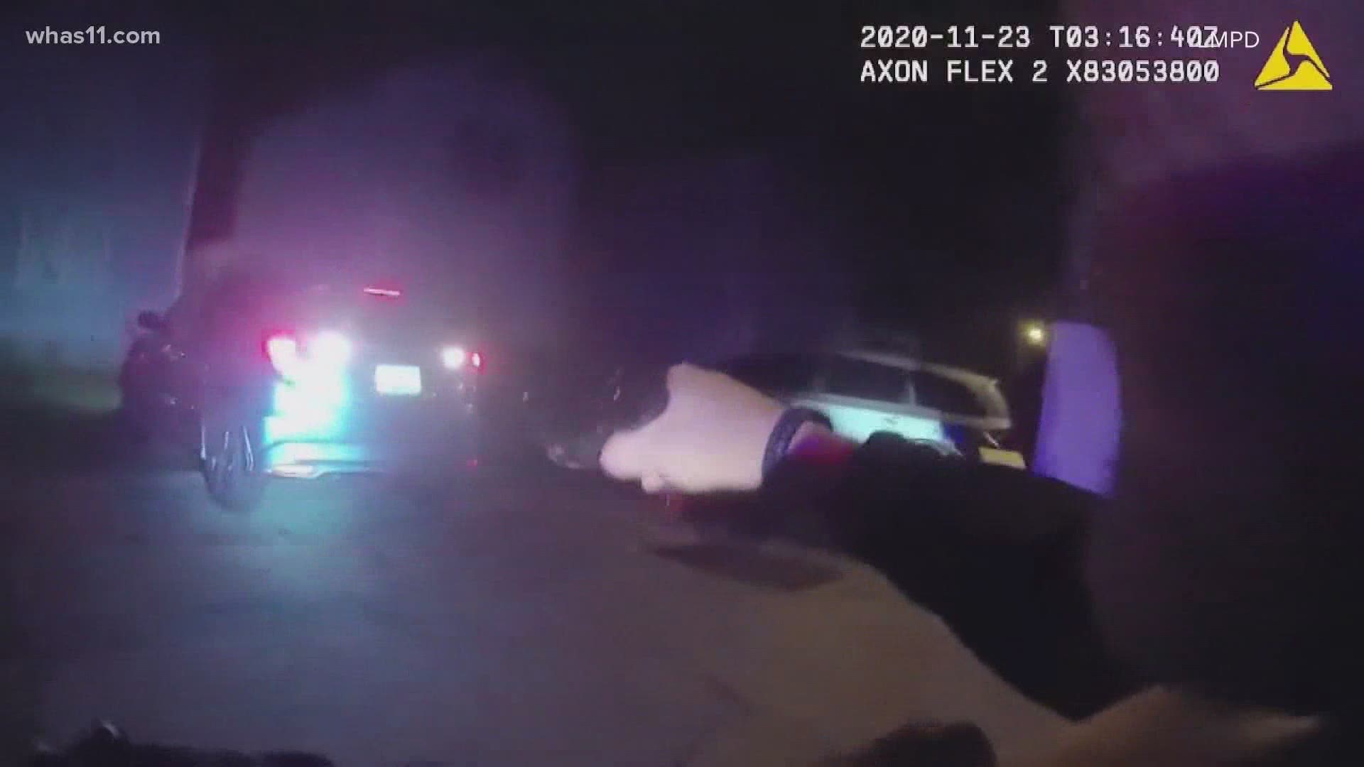 The LMPD body camera video shows the fatal police shooting of a man in the Portland neighborhood on November 22.