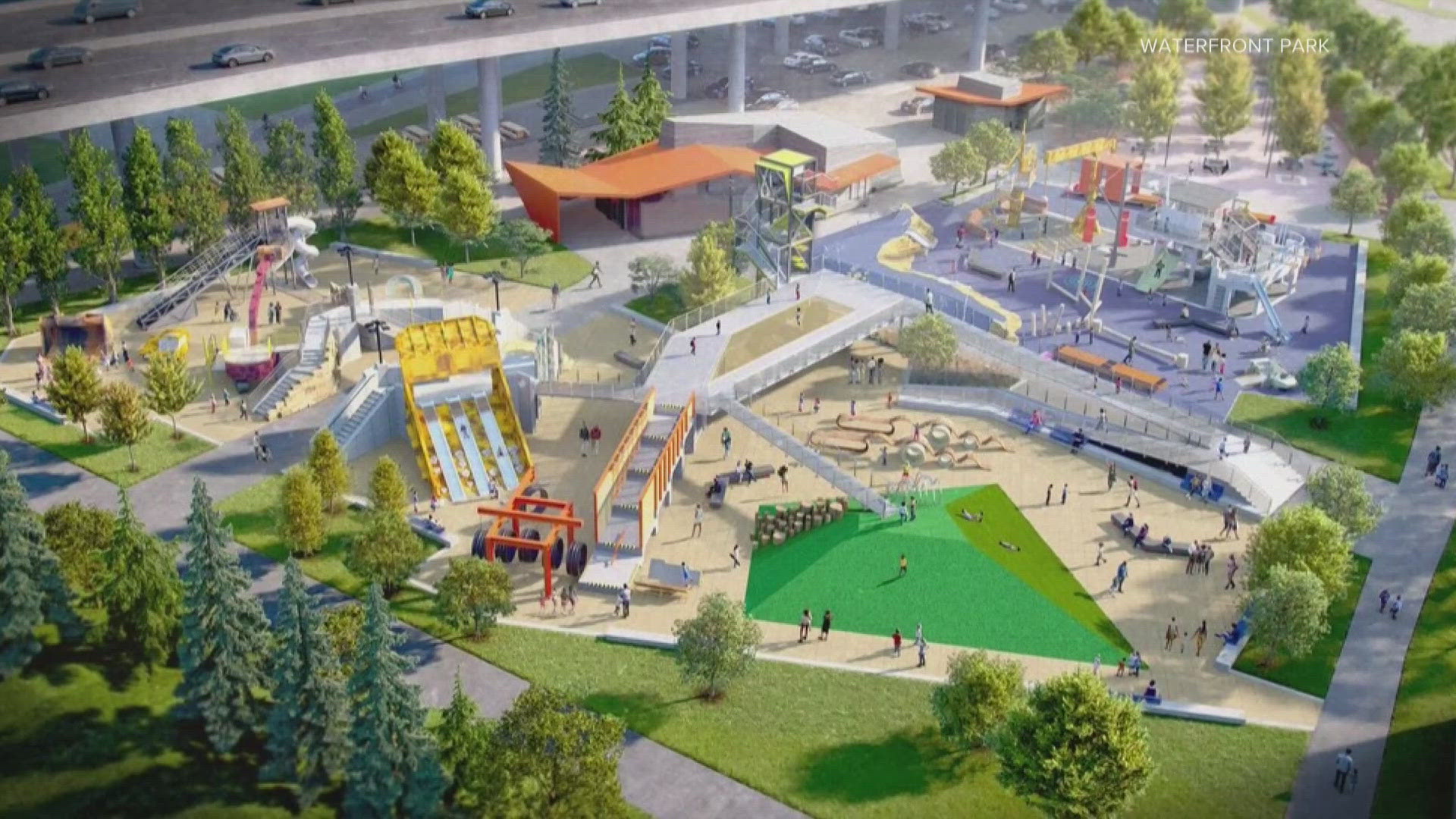 The three-acre outdoor space is designed for kids of all ages to learn and play.