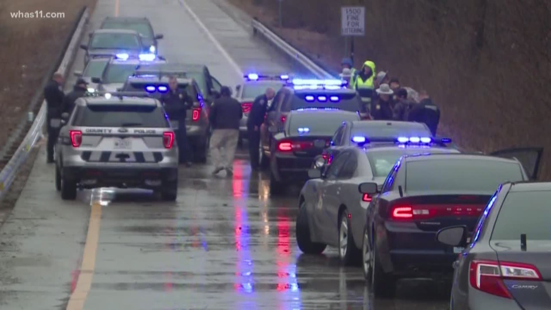 An abduction of a college student ended with two people shot and killed on a ramp to Interstate 71 in Oldham County.