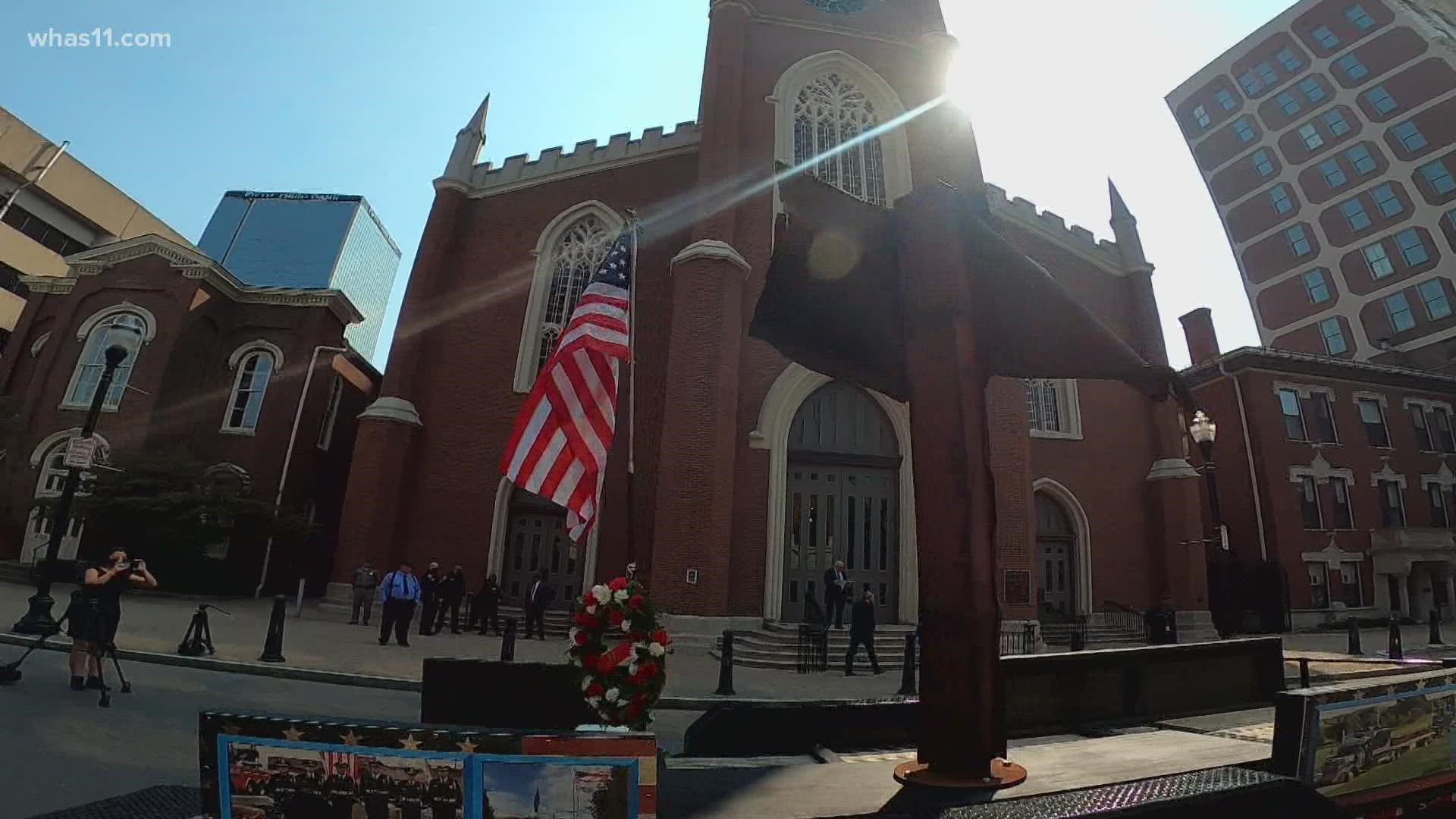 Officials commemorated the day with a wreath laying ceremony and a special mass at the Cathedral of the Assumption.