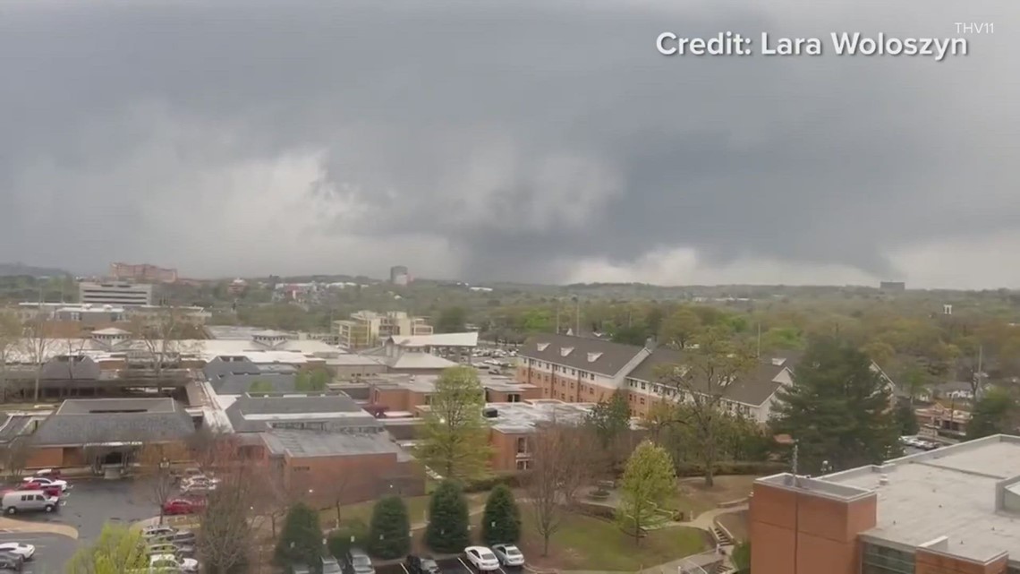 Tornado touches down in Little Rock, Arkansas