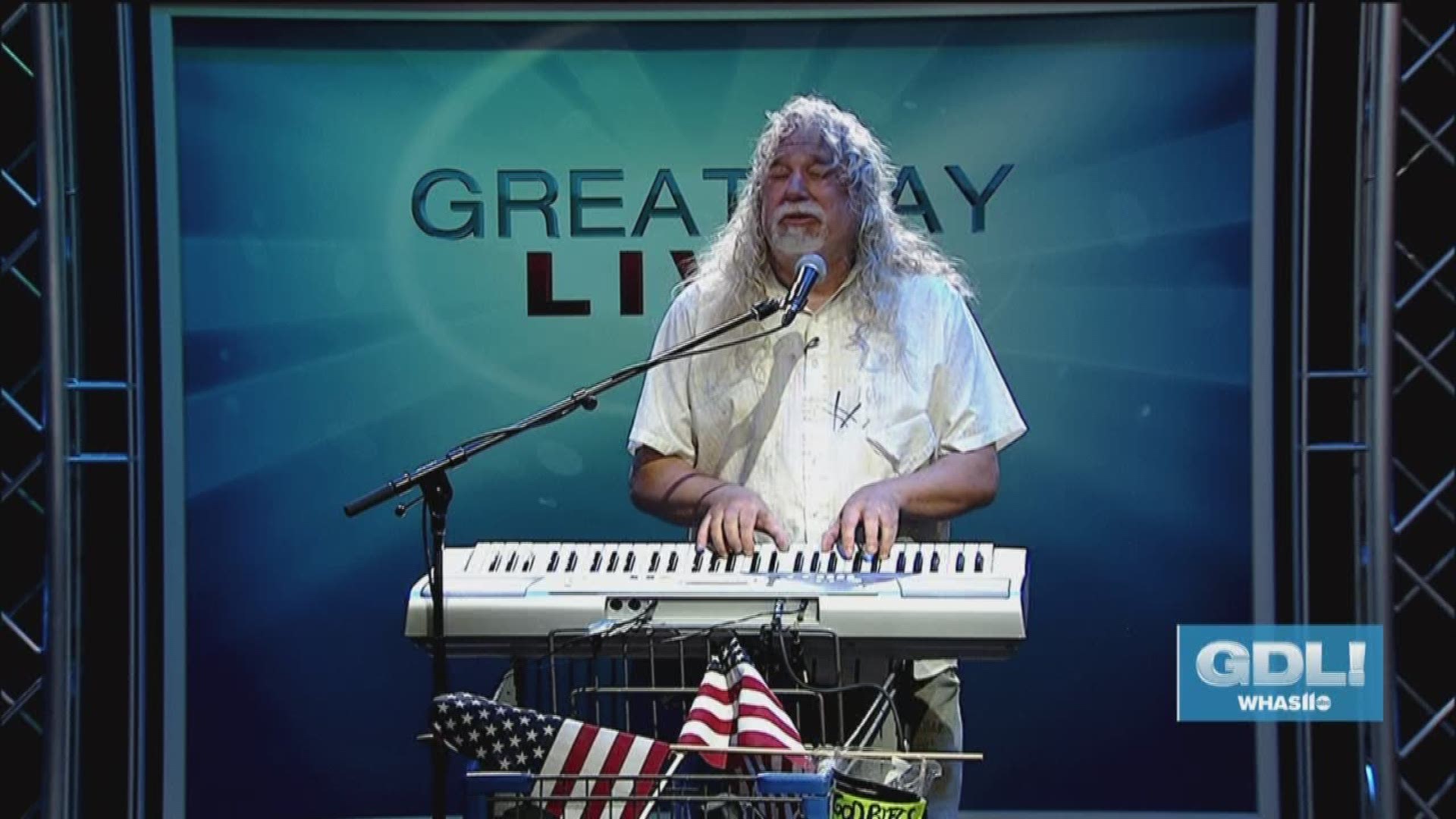 Herbie Russ, known as "Homeless Herbie," stopped by Great Day Live to perform a couple songs.