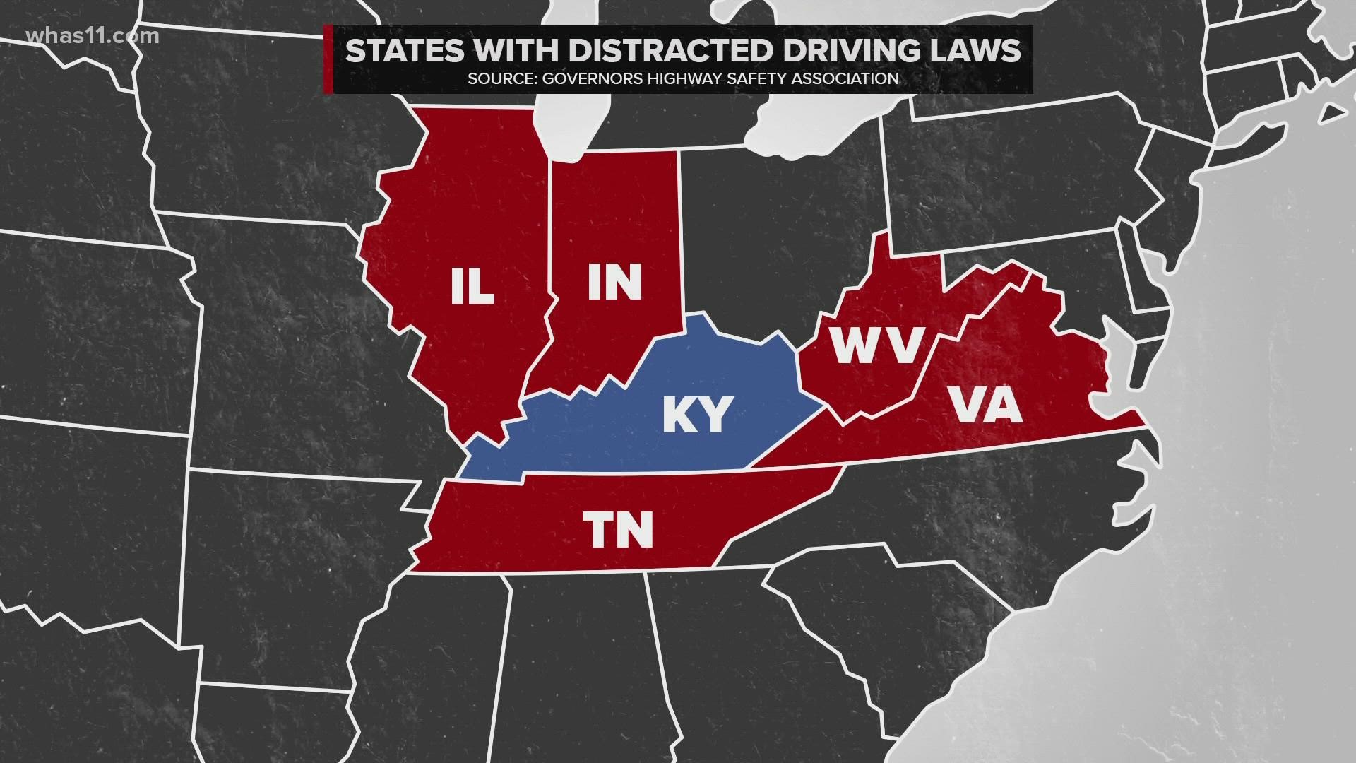 Even though all, but two of Kentucky's seven neighboring states have laws restricting cell phone use while driving, it's been slow-moving here.