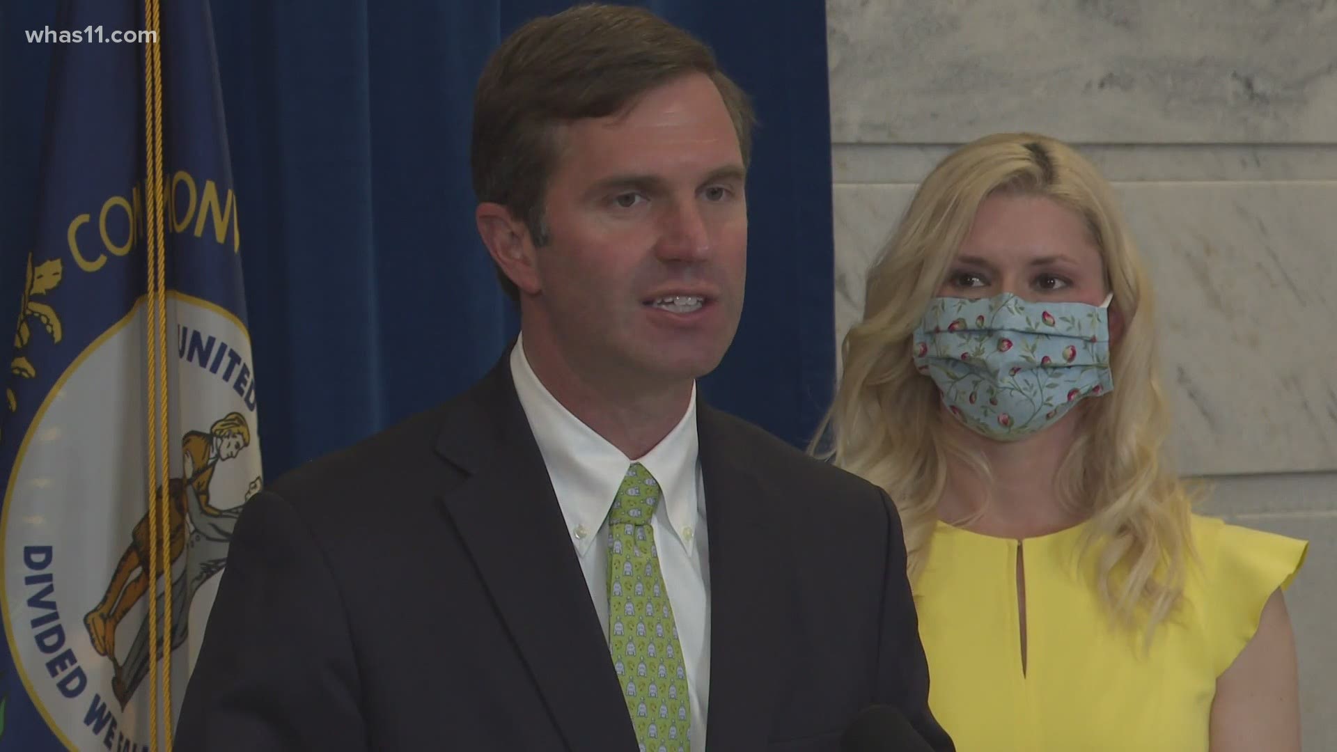 Kentucky Governor Andy Beshear points to desire by many for a more typical Kentucky Derby Festival as a reason to encourage vaccinations.