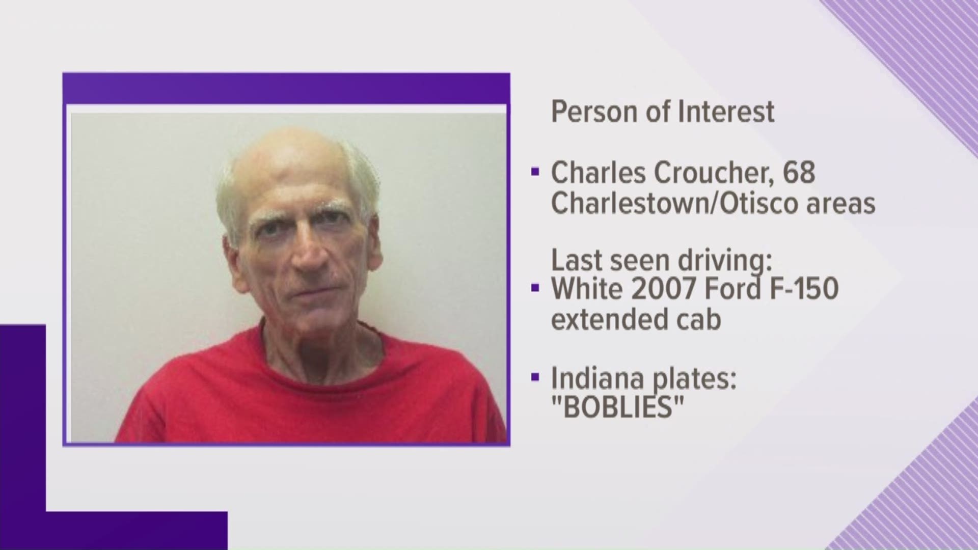 Clark County authorities are looking for a southern Indiana man who's a person of interest in a mobile home fire June 28.