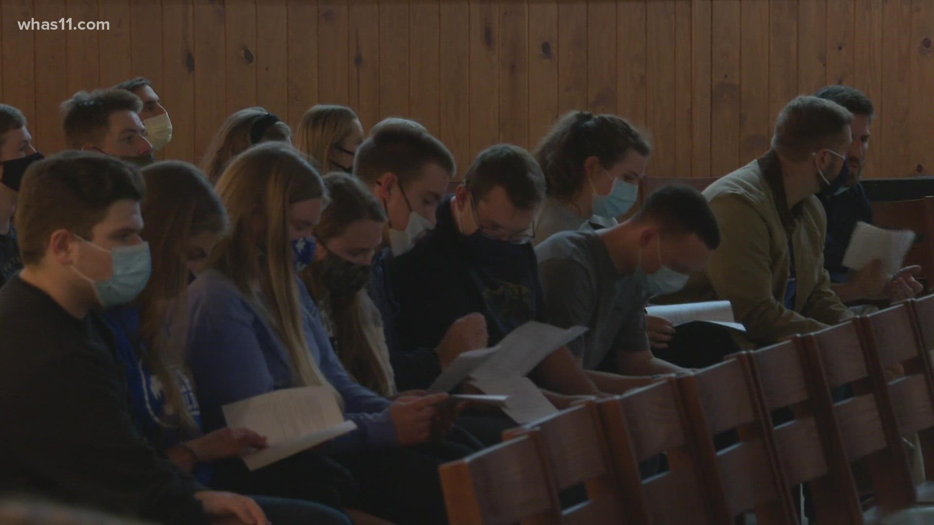 Students helped coordinate a prayer service and memorial mass on campus.