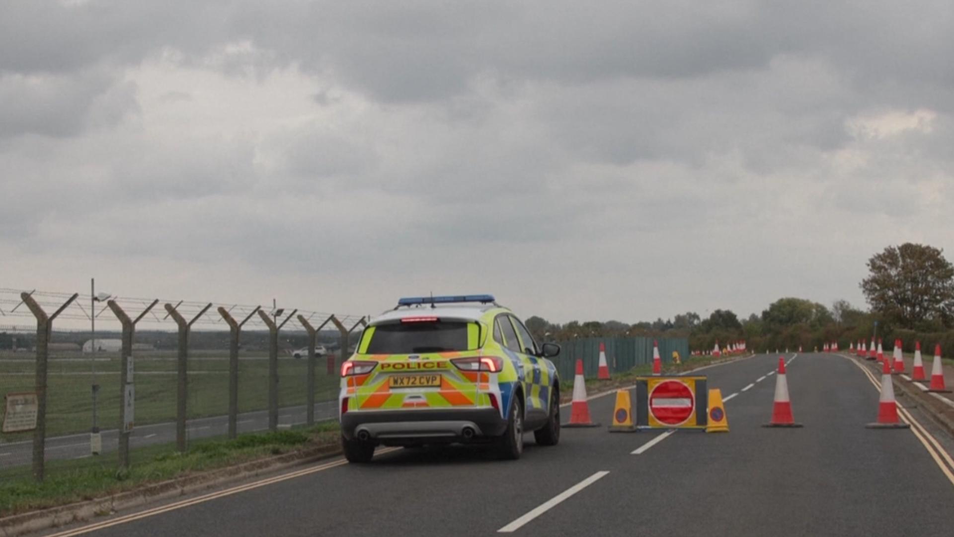 Explosive Base UK police arrest 5 men under terrorism, explosives acts close to US air ...