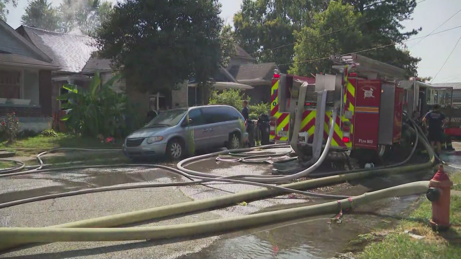 Crews responded to the fire around 3 p.m. Tuesday. Everyone who was inside when the fire started made it out okay and no injuries were reported.