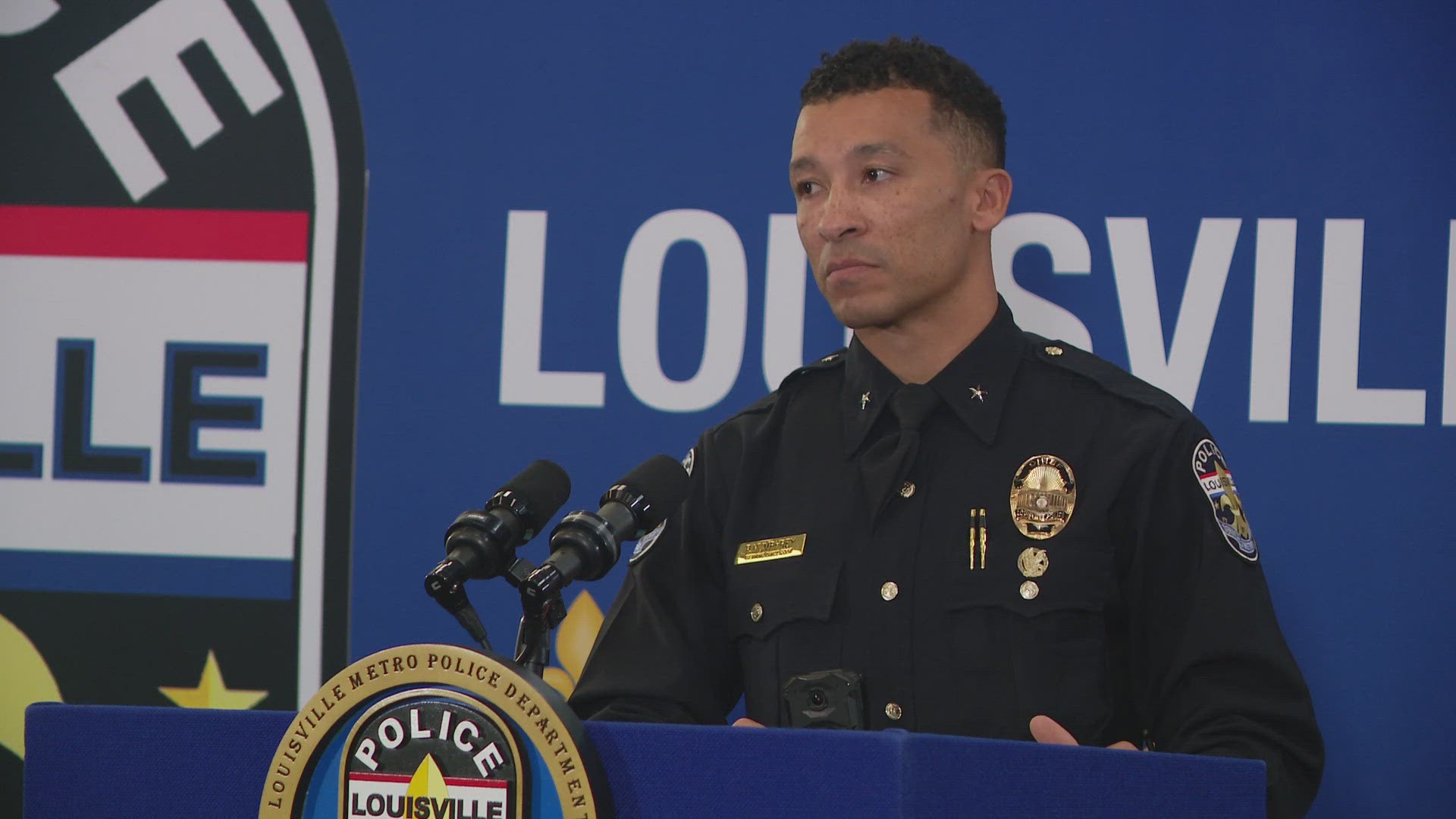 Louisville Metro Police Chief Paul Humphrey and Mayor Craig Greenberg held a joint press conference on Wednesday to discuss LMPD's 2025 crime reduction plan. 